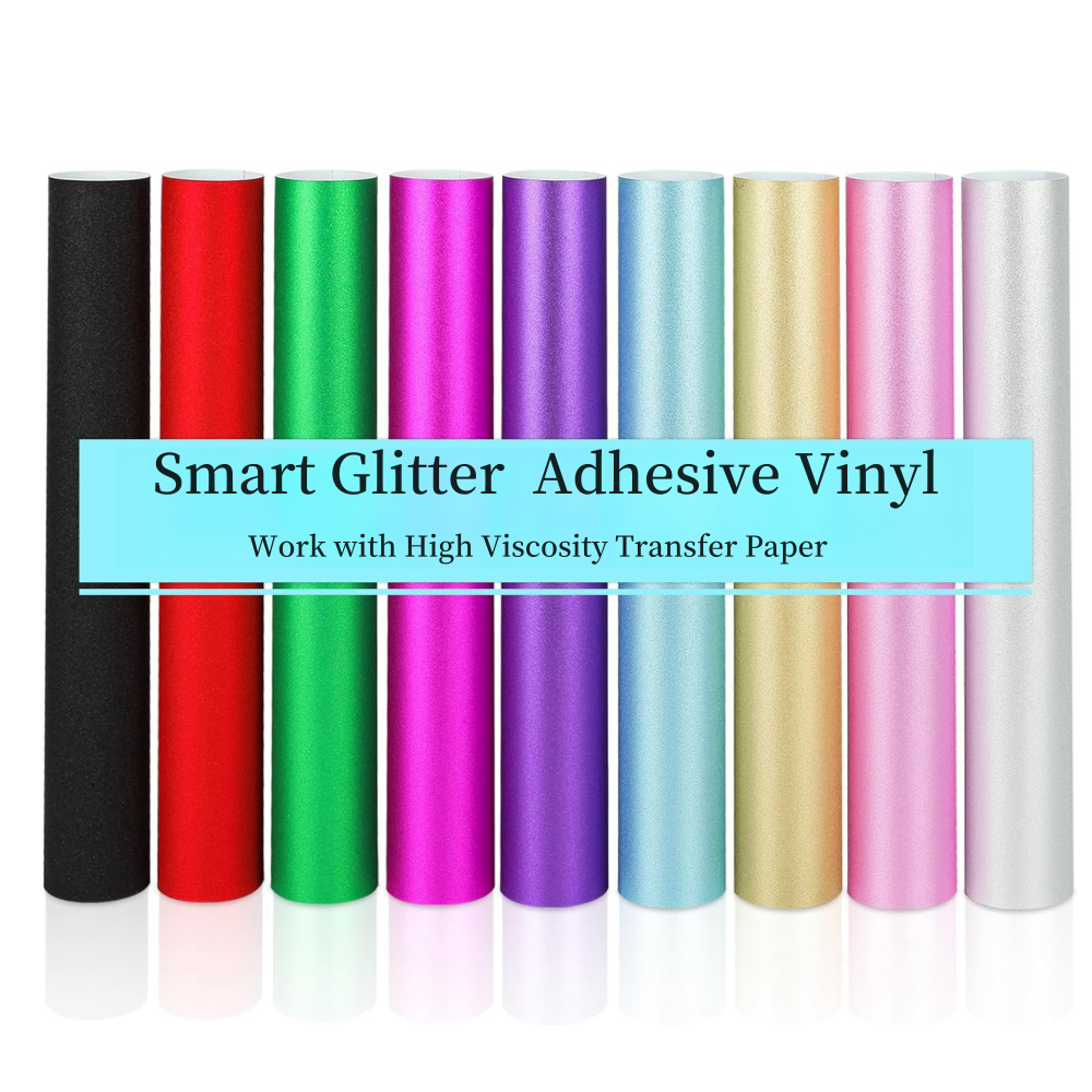 Glitter Vinyl Roll - Smart Glitter Adhesive Vinyl for Cricut