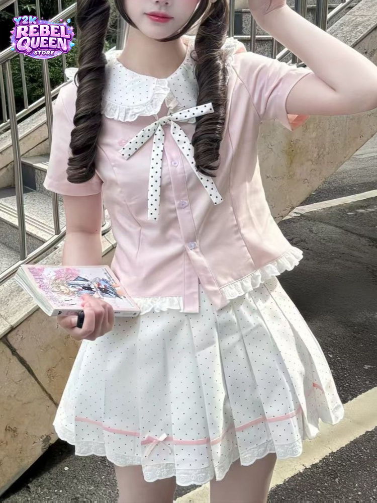Elastic Lace Trim - Japanese Sweet Kawaii 2 Piece Set