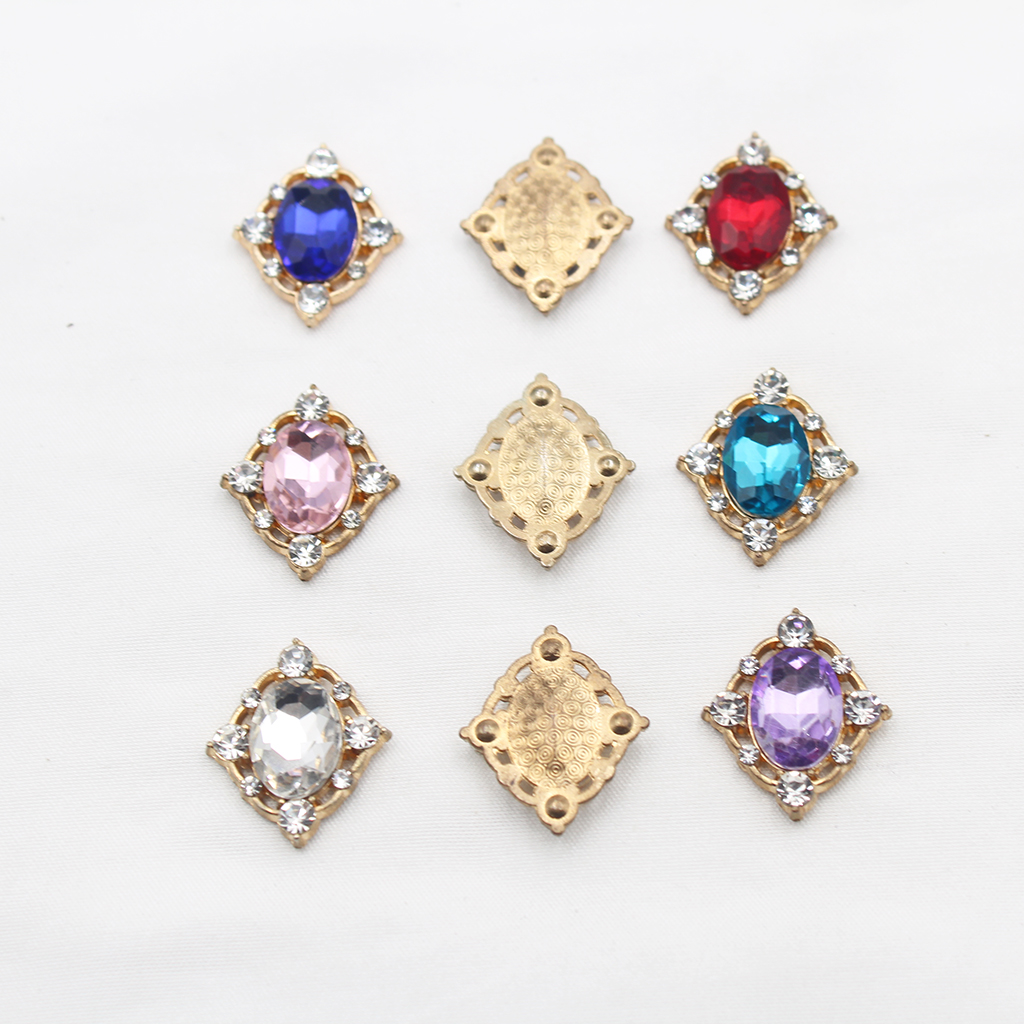 Embellishment Crafts - 10Pcs Vintage Crystal Sew on Component