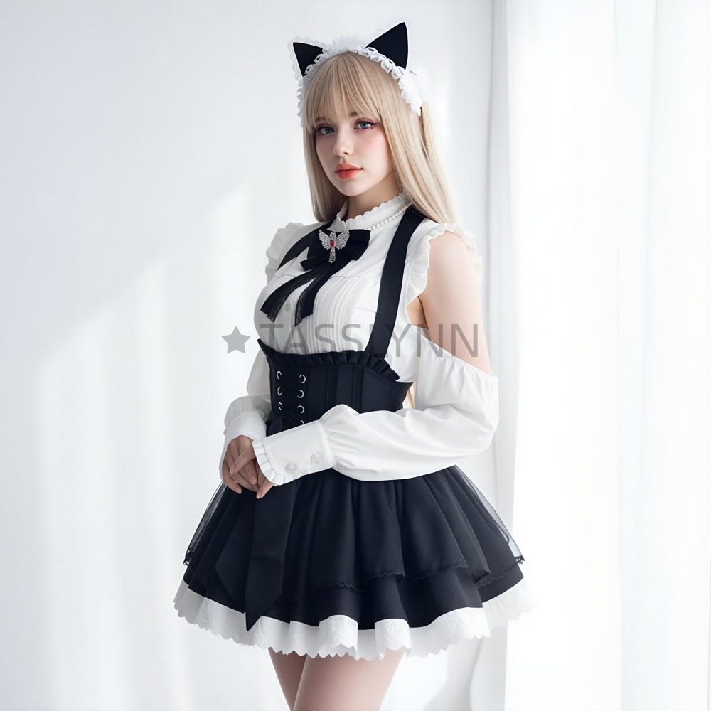 Cat Ear Nun Maid Dress Women's - огляд і ціна Embellish Knit