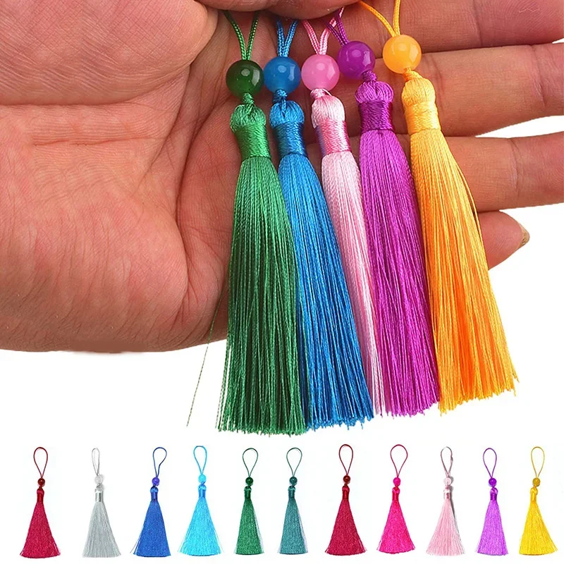 10/5Pcs Polyester Silk Tassel  - огляд і ціна Beaded Trim Fringe