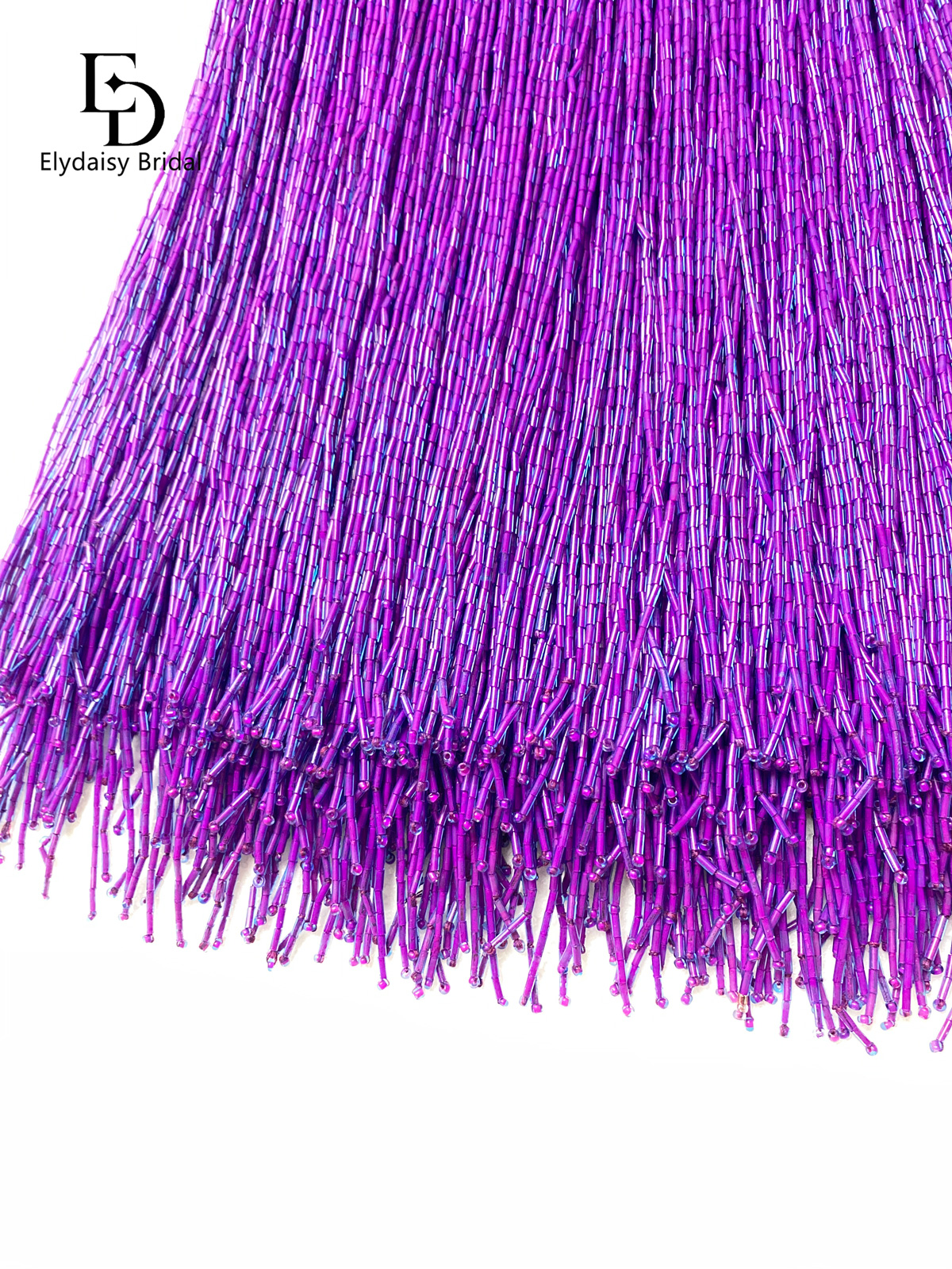 30CM Long Purple Green Black B - огляд і ціна Beaded Trim Fringe