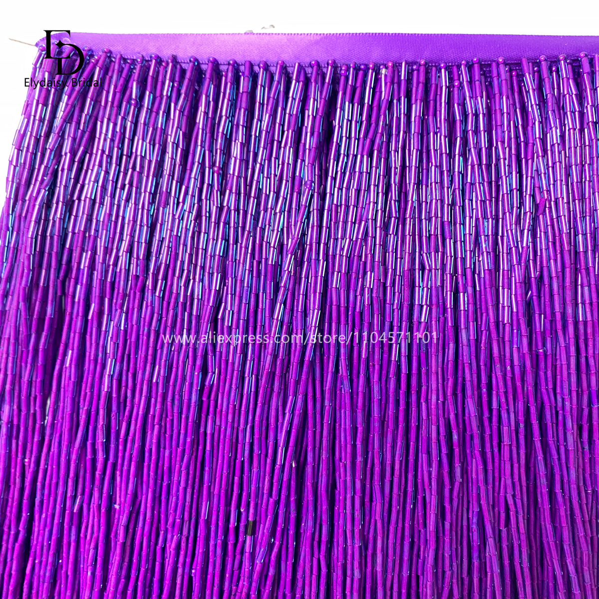 30CM Long Purple Green Black B - огляд і ціна Beaded Trim Fringe