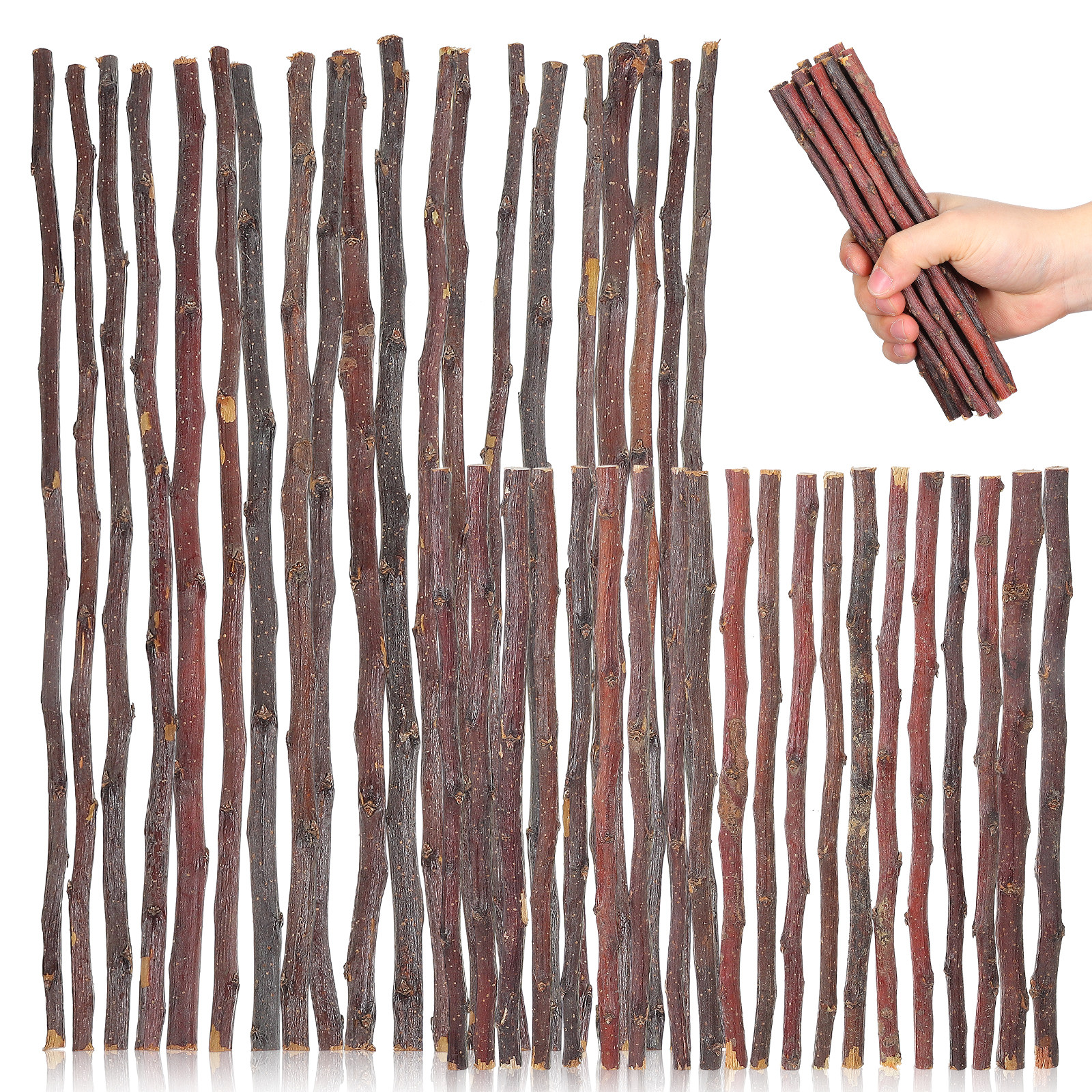 40Pcs DIY Wooden Sticks Natura - огляд і ціна Embellishment Crafts