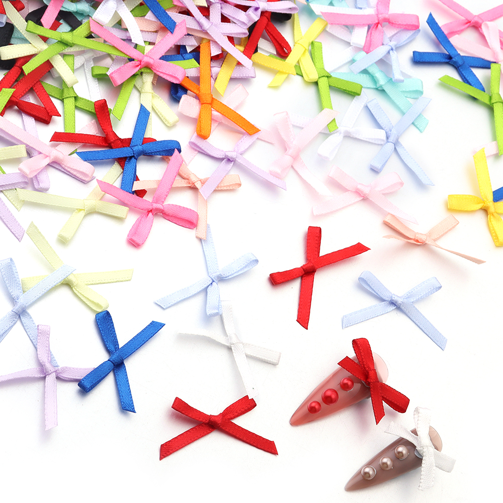 50Pcs 2.5x3cm Ribbons Mini Sat - огляд і ціна Christmas Craft Embellishment