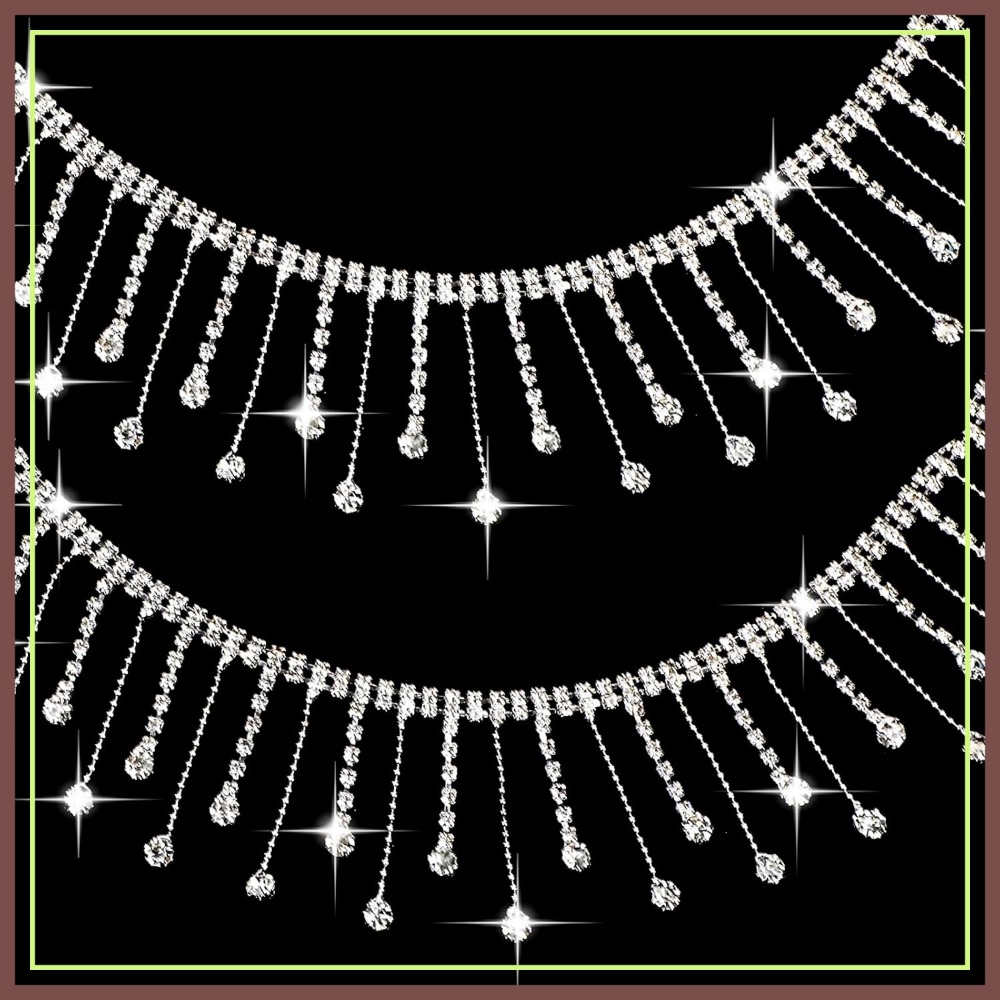 2 Yards Rhinestone Fringe Trim - огляд і ціна Beaded Trim Fringe