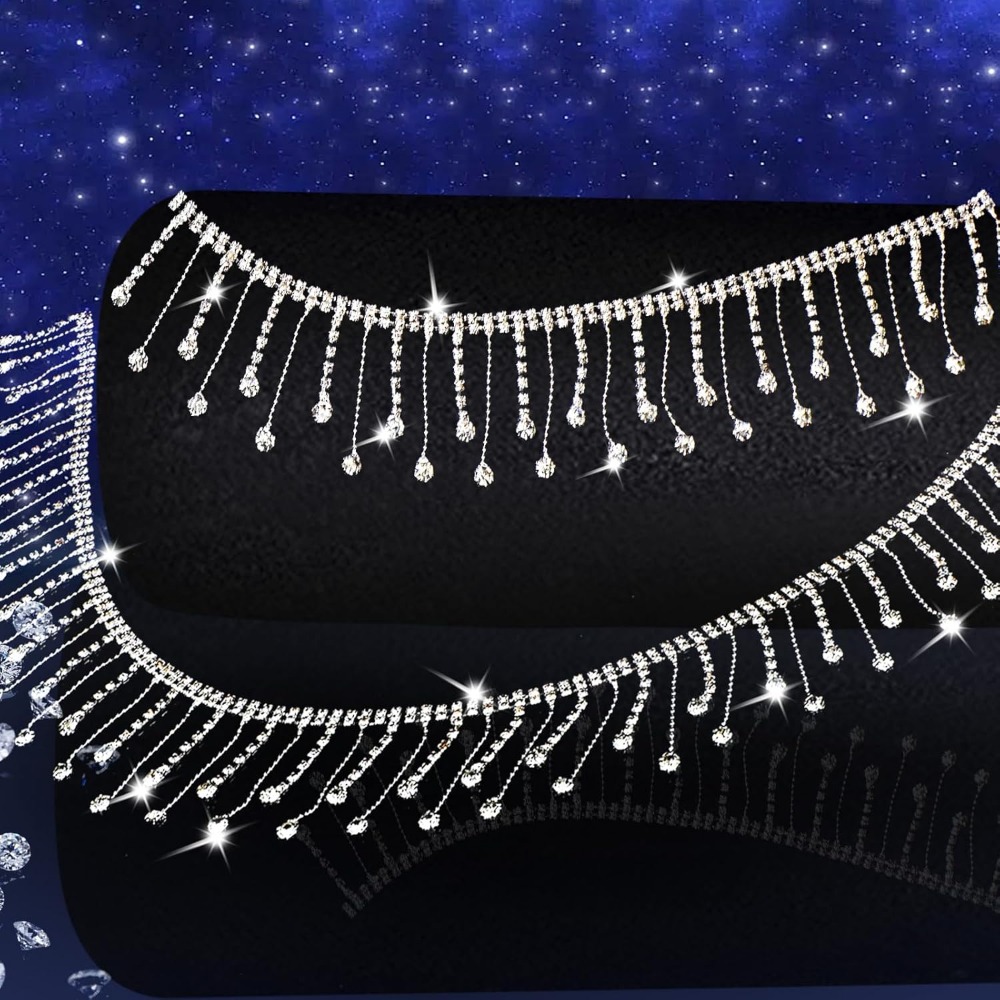 2 Yards Rhinestone Fringe Trim - огляд і ціна Beaded Trim Fringe