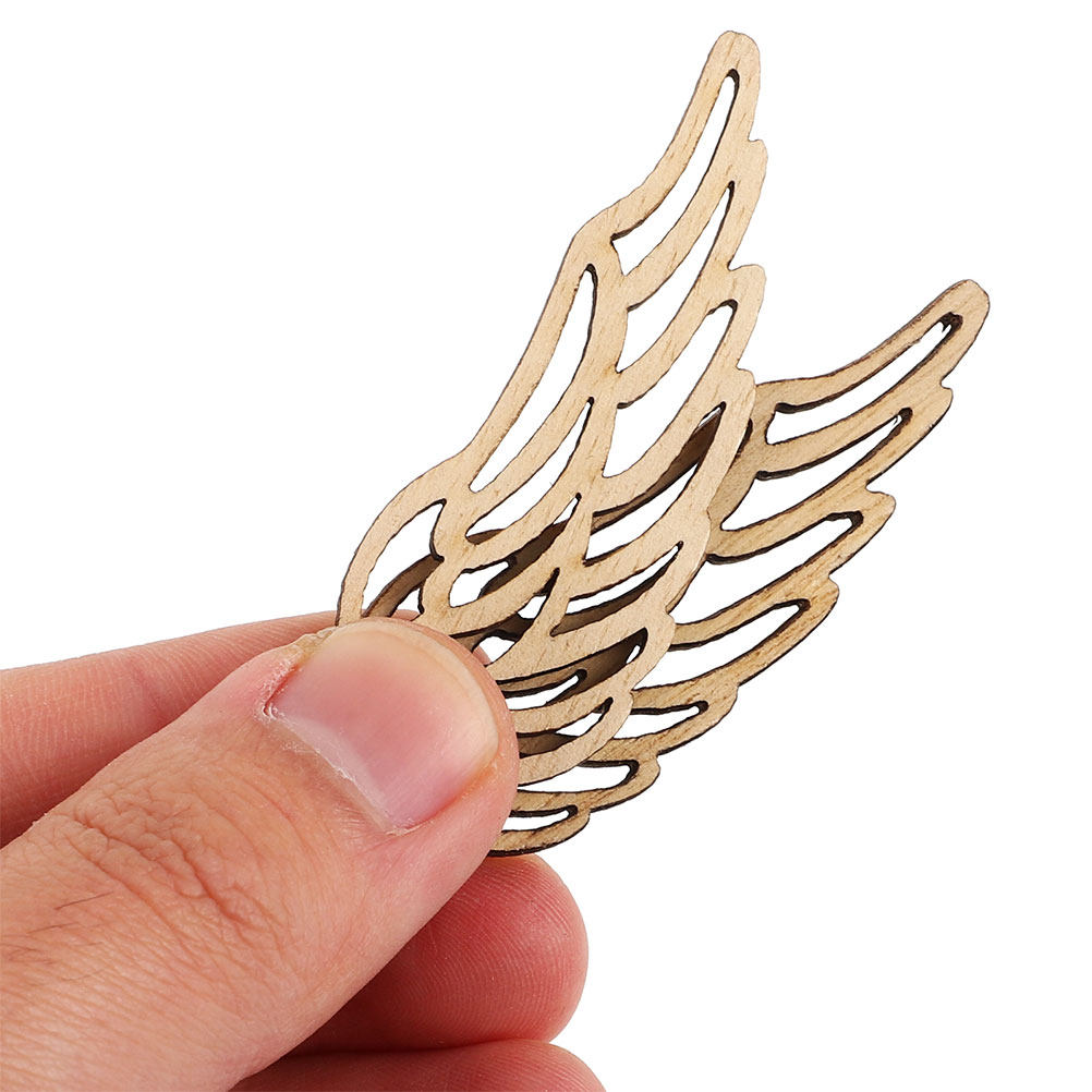 80Pcs Vintage Wooden Angel Win - огляд і ціна Christmas Craft Embellishment
