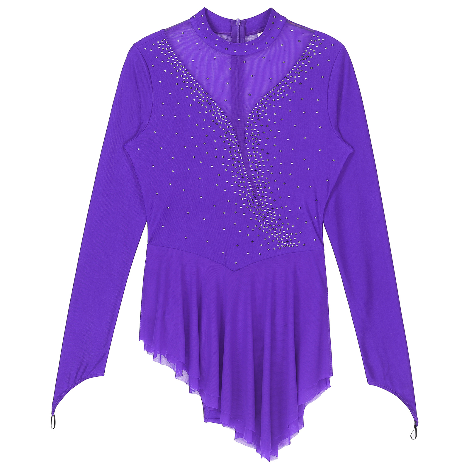 Women Figure Ice Skating Gymna - огляд і ціна Rhinestone Banding Trim