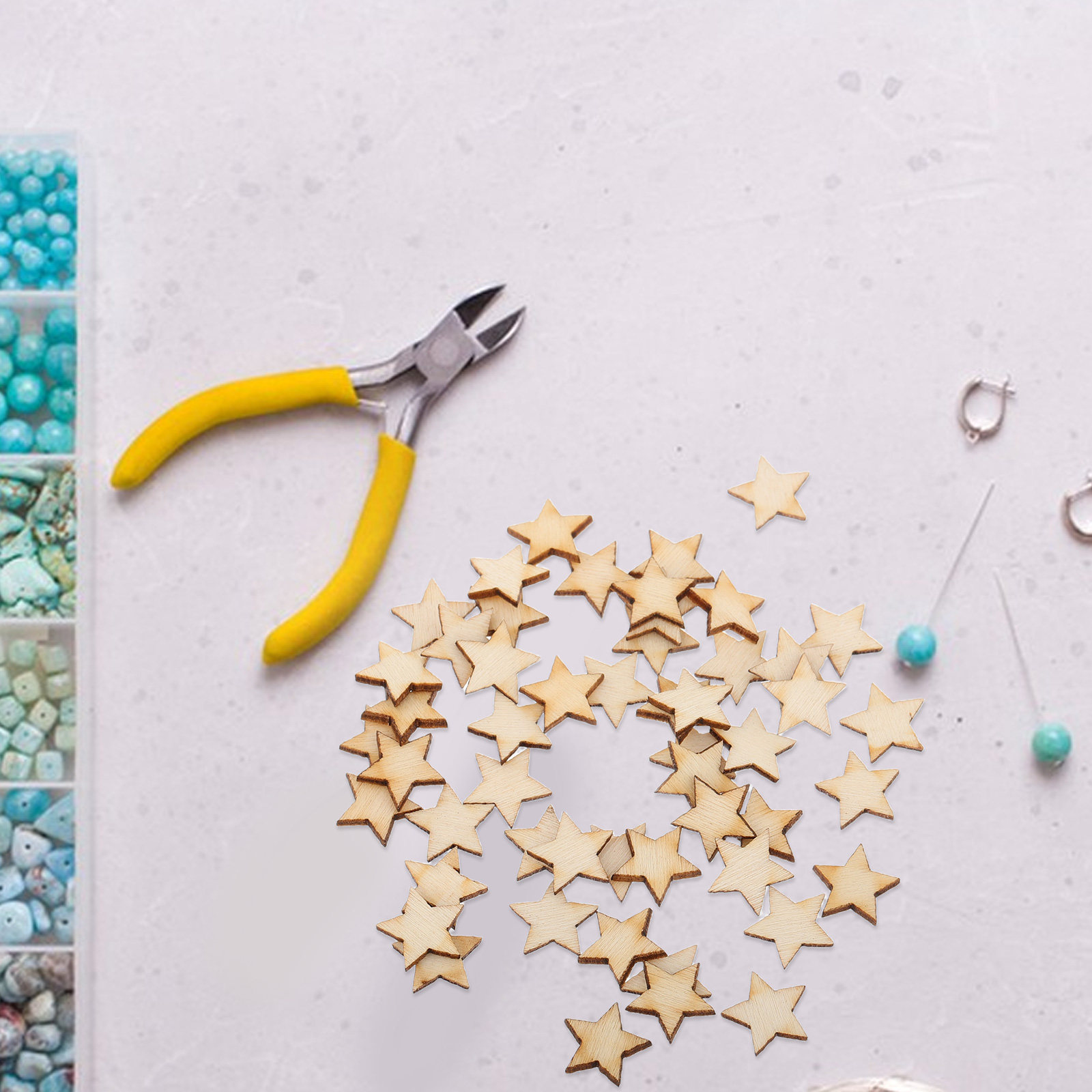 50Pcs Mini Wooden Star Cutouts - огляд і ціна Christmas Craft Embellishment