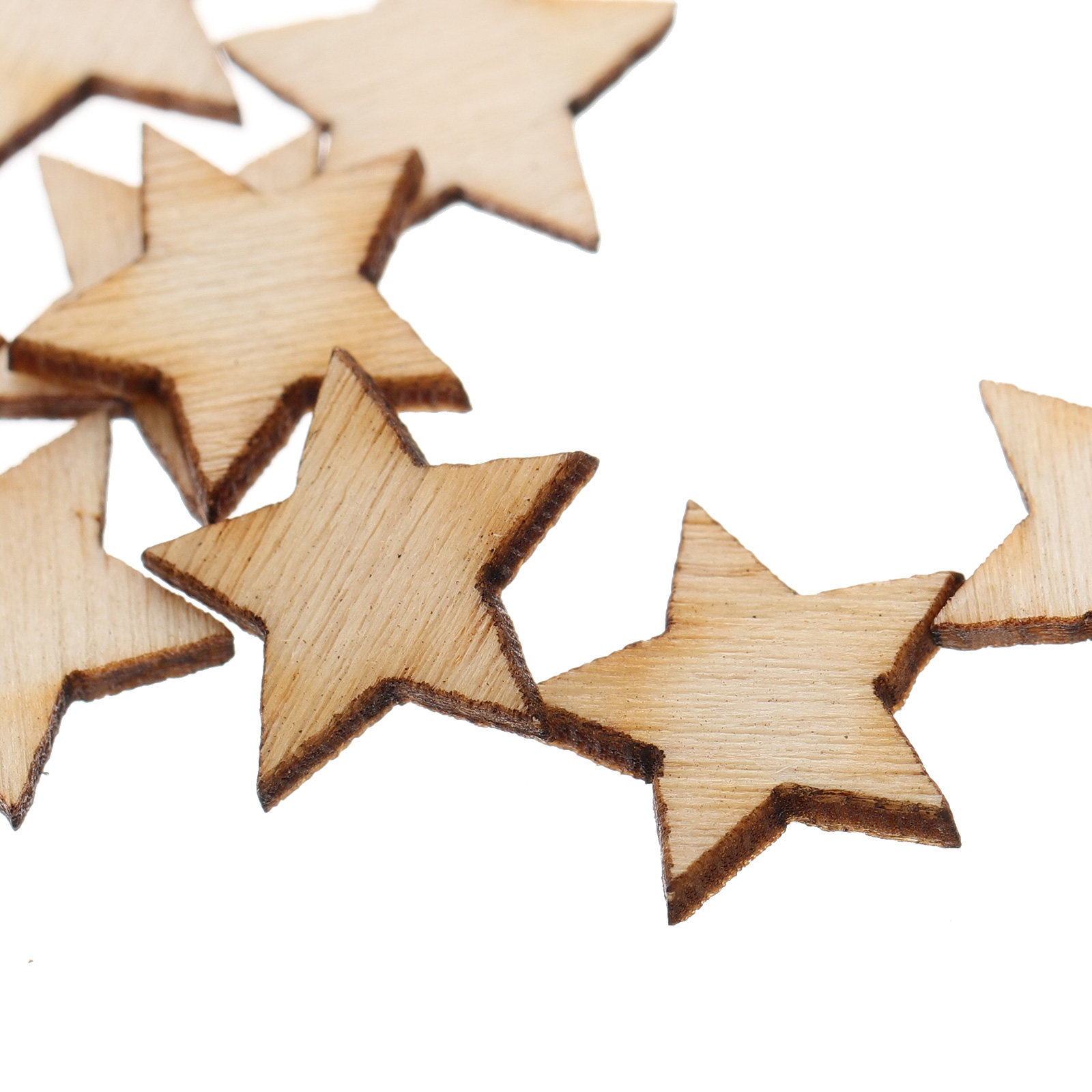 50Pcs Mini Wooden Star Cutouts - огляд і ціна Christmas Craft Embellishment