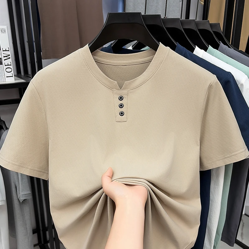 Mens Casual Henley Neck T Shir - огляд і ціна Embellish Knit