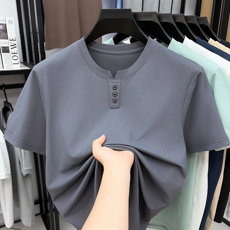 Mens Casual Henley Neck T Shir - огляд і ціна Embellish Knit