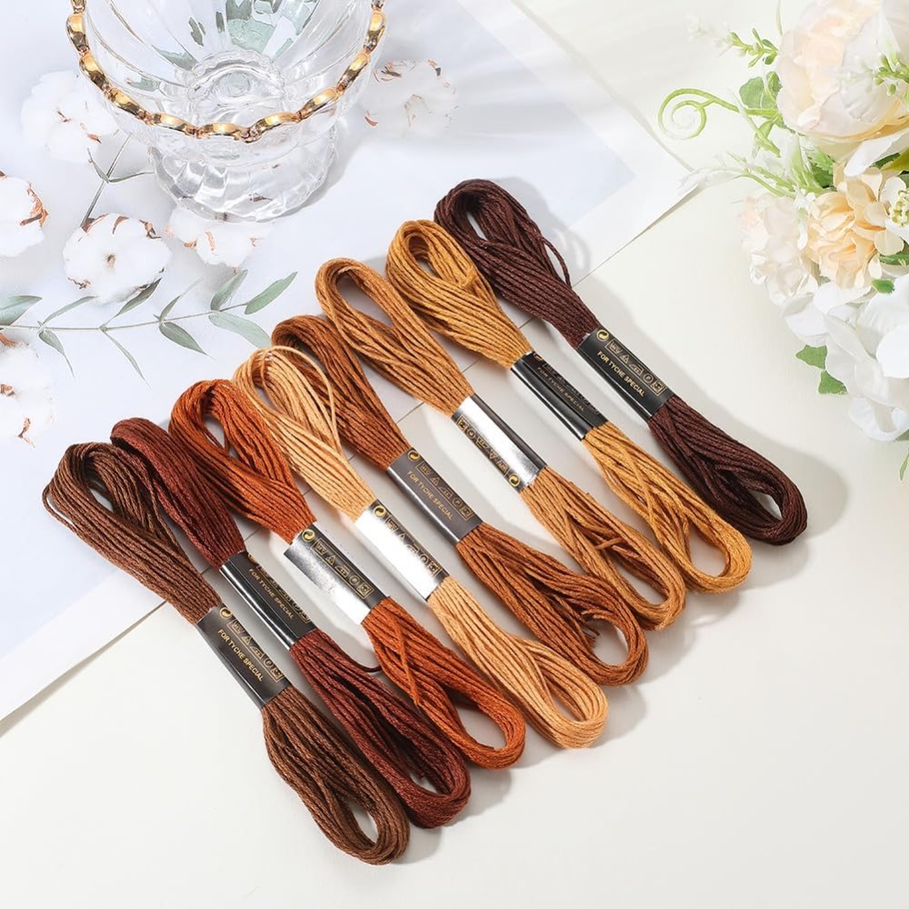 8 Skeins 6 Strands Brown Embro - огляд і ціна Embroidery Embellishments