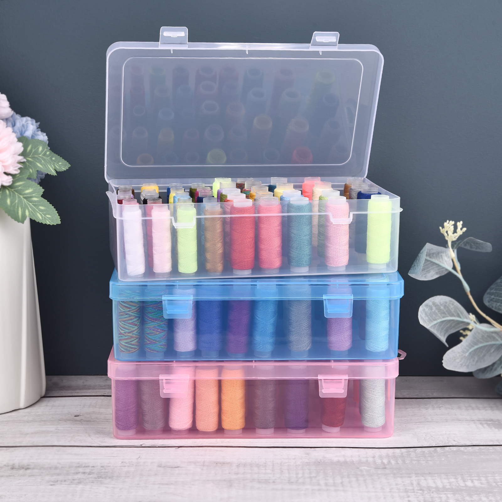 New Sewing Thread Box 42 Piece - огляд і ціна Craft Embellishment Storage
