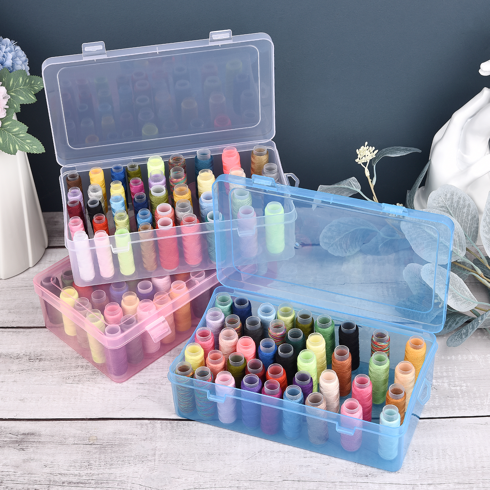 New Sewing Thread Box 42 Piece - огляд і ціна Craft Embellishment Storage