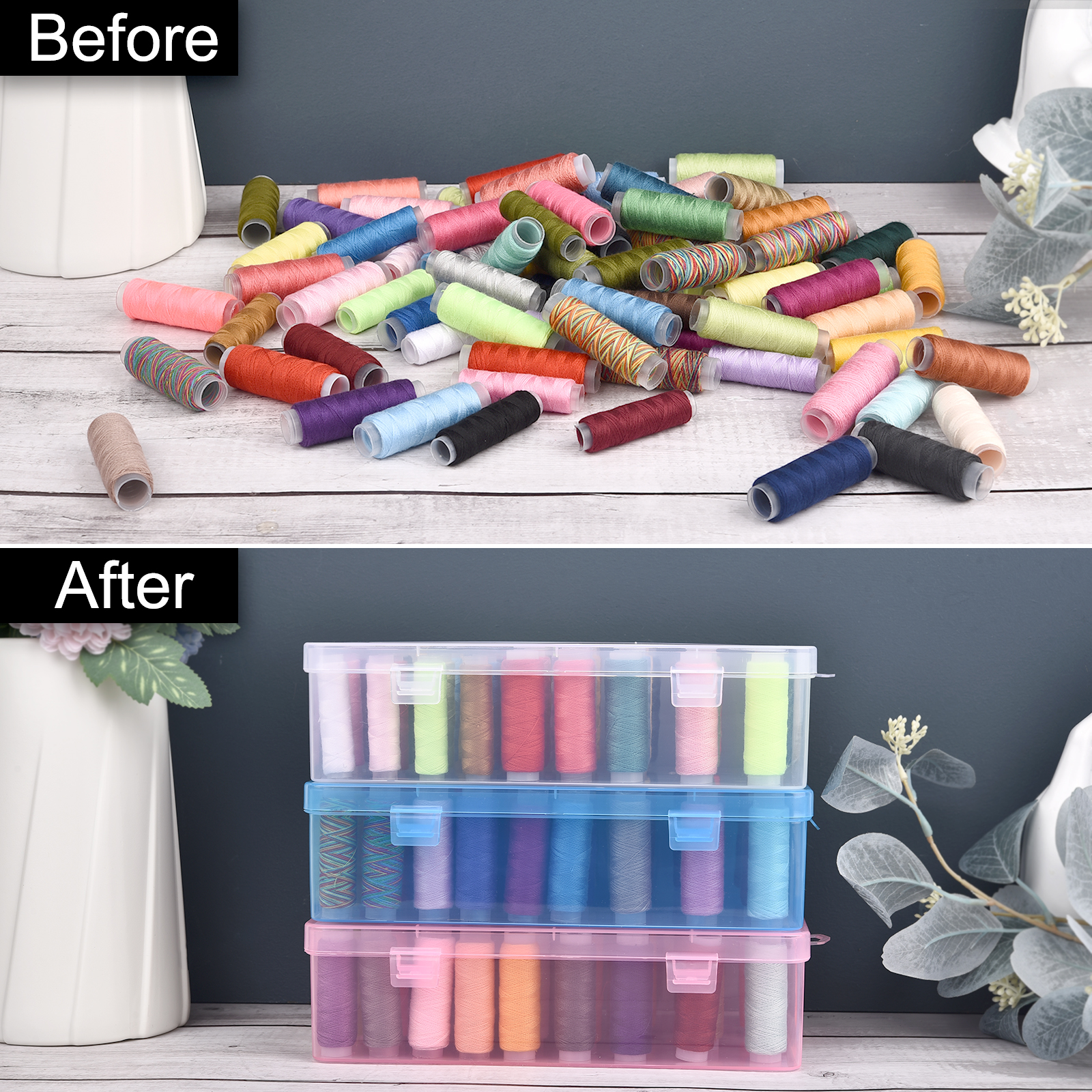 New Sewing Thread Box 42 Piece - огляд і ціна Craft Embellishment Storage