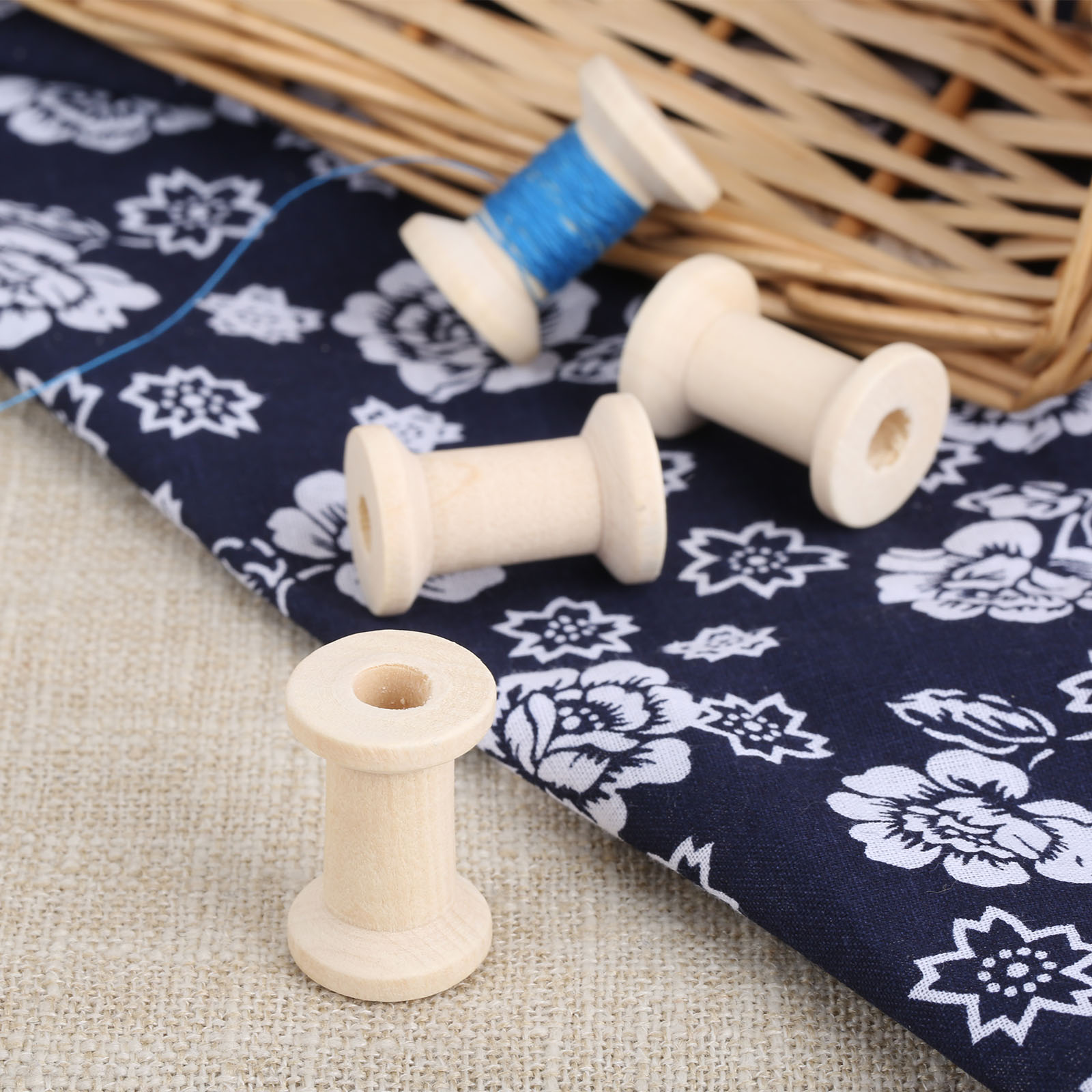 10Pcs Sewing Wooden Bobbins Sp - огляд і ціна Organza Ribbon Spool