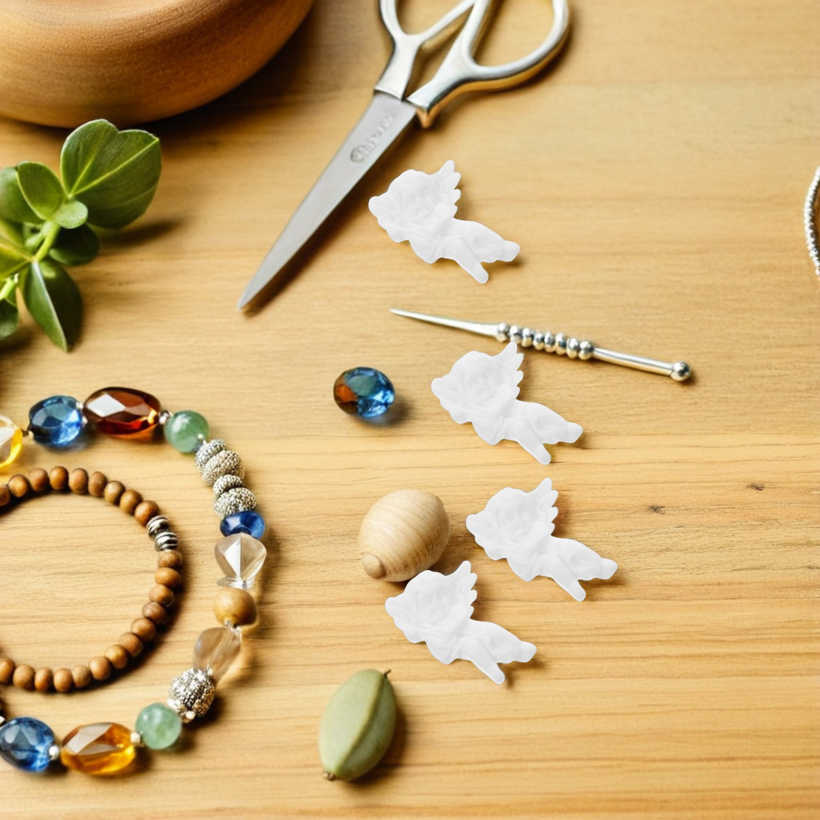 100Pcs Resin Angel Miniatures  - огляд і ціна Christmas Craft Embellishment