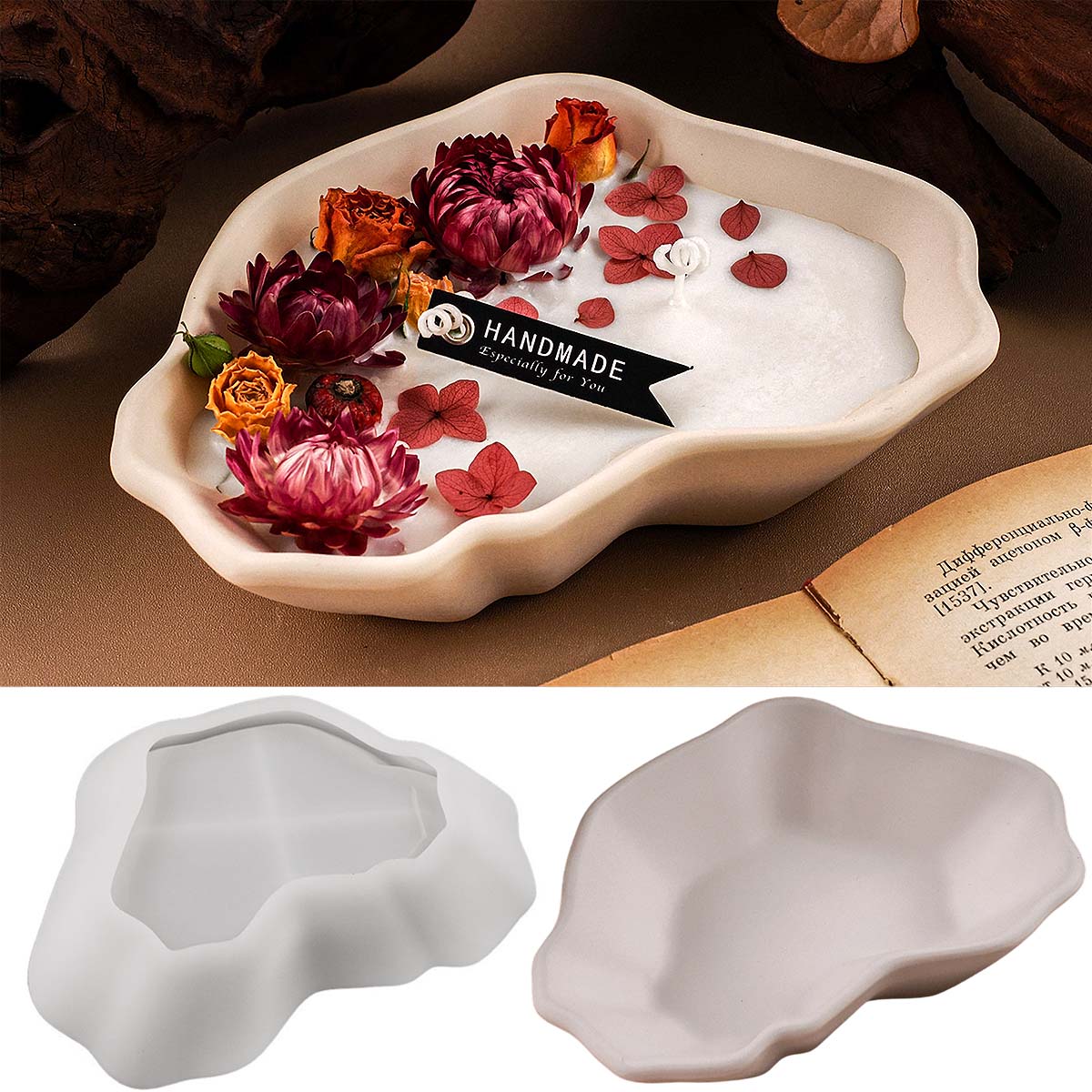 Irregular Candle Bowl Silicone - огляд і ціна Craft Embellishment Storage