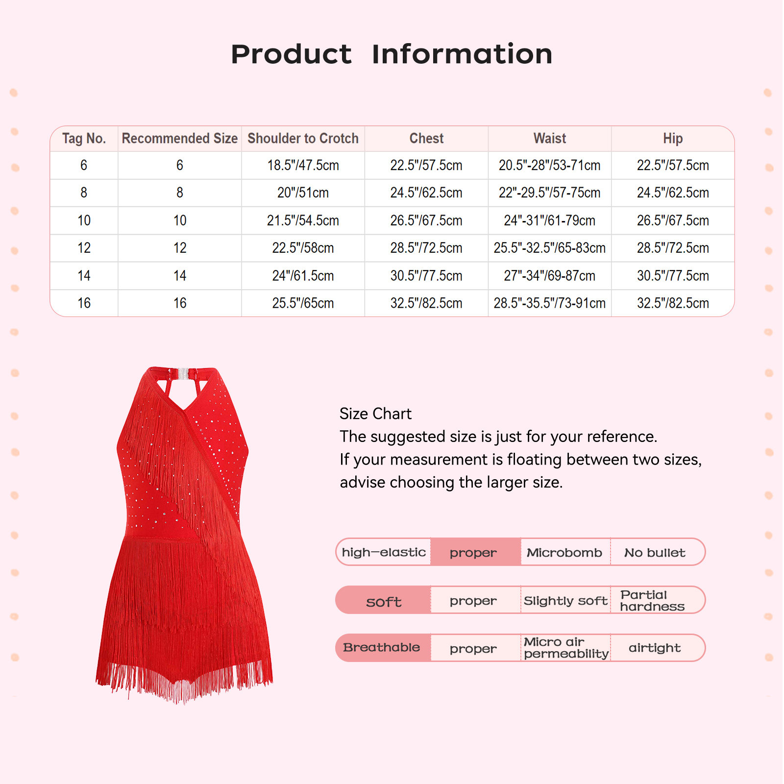 Kids Girls Shiny Tassel Leotar - огляд і ціна Rhinestone Banding Trim