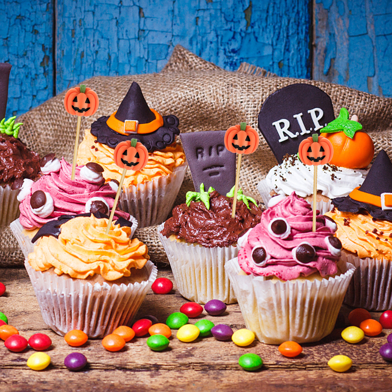 20Pcs Halloween Resin Pumpkin  - огляд і ціна Embellishment Crafts