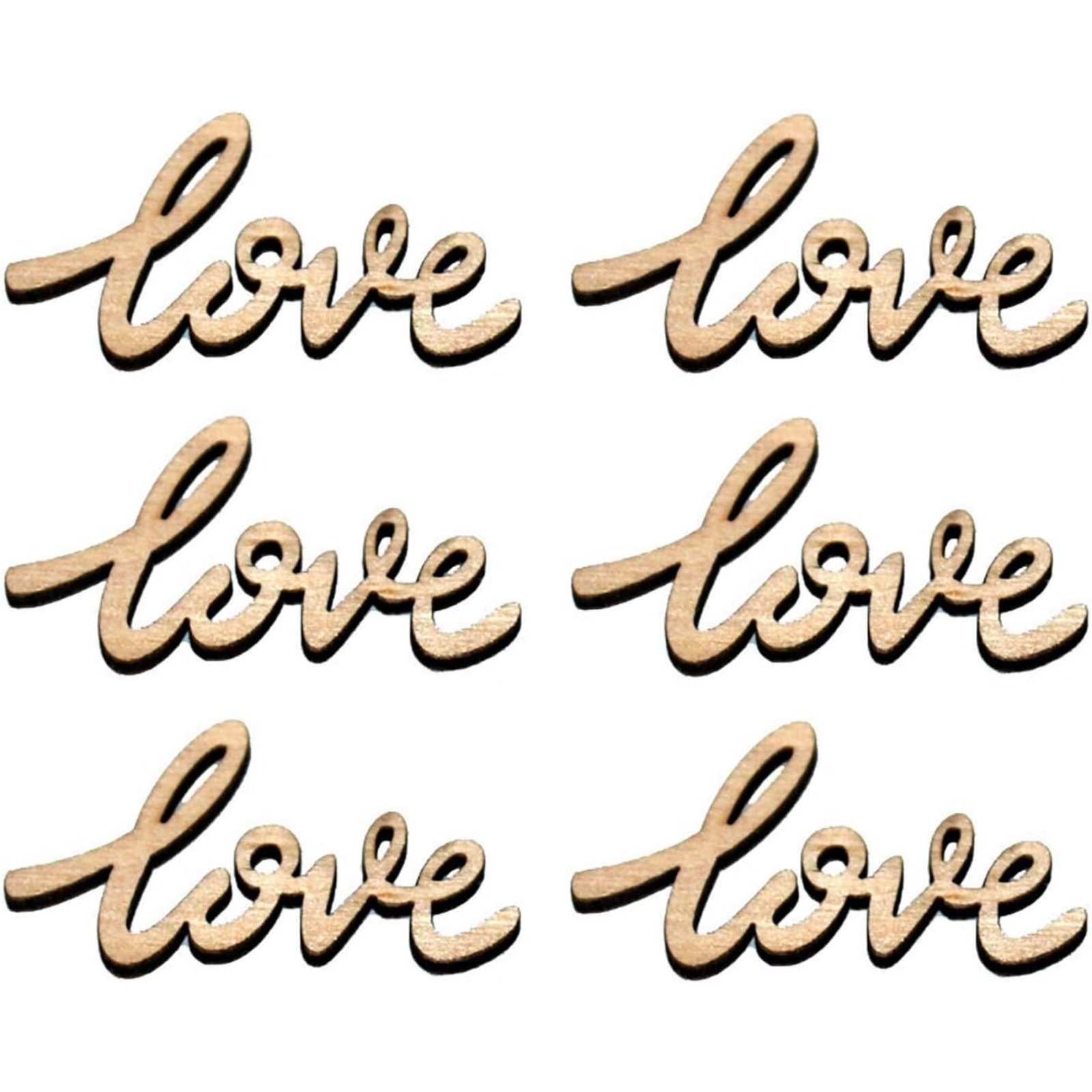 18/36 Pcs Little Love Wood Cra - огляд і ціна Christmas Craft Embellishment