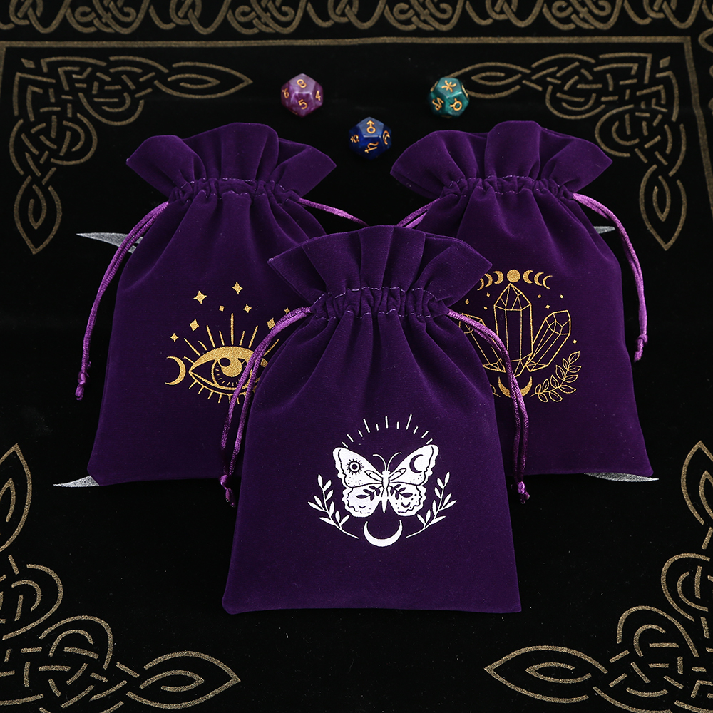 5Pcs Tarot Storage Velvet Bag  - огляд і ціна Craft Embellishment Storage