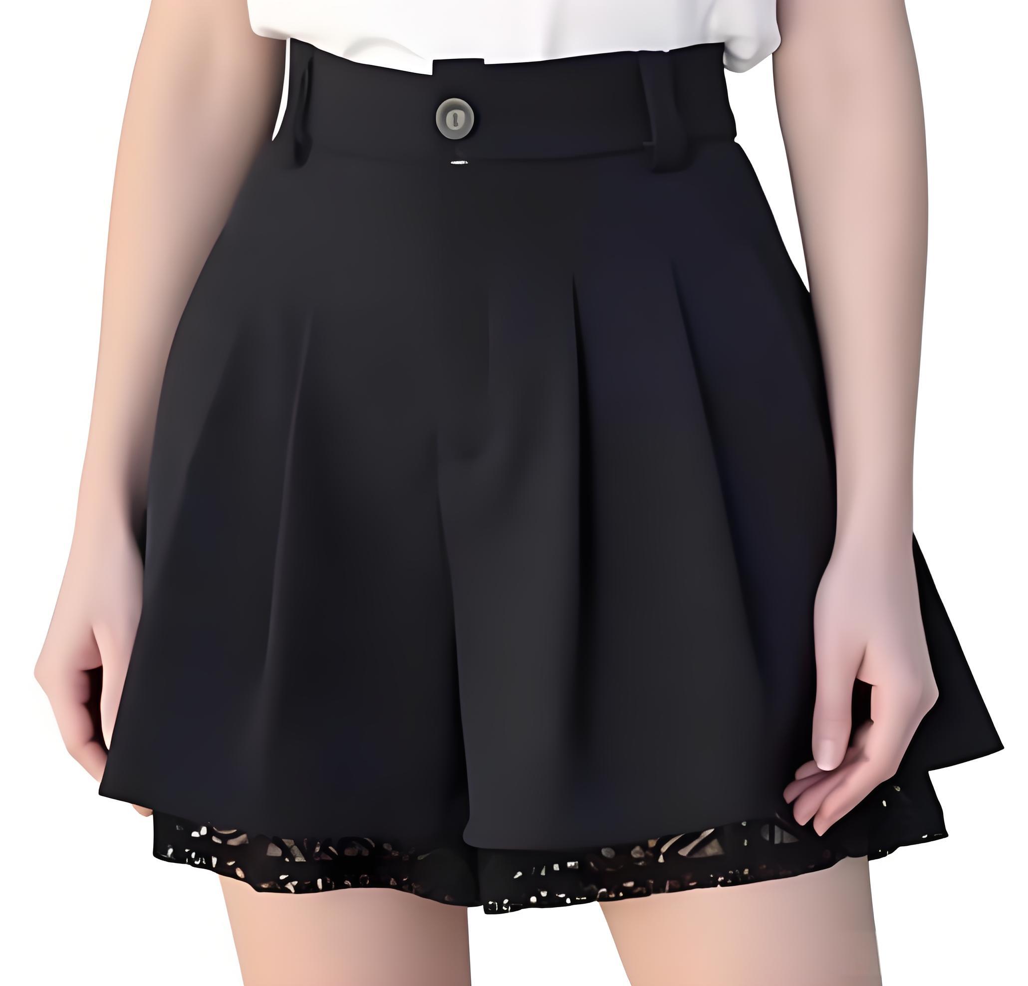 Women Casual High Waist Tailor - огляд і ціна Elastic Lace Trim