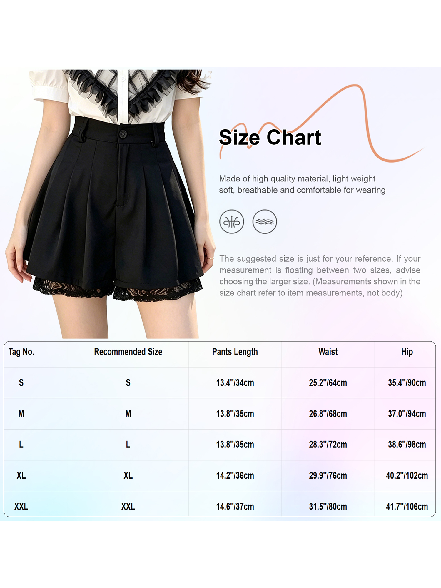 Women Casual High Waist Tailor - огляд і ціна Elastic Lace Trim