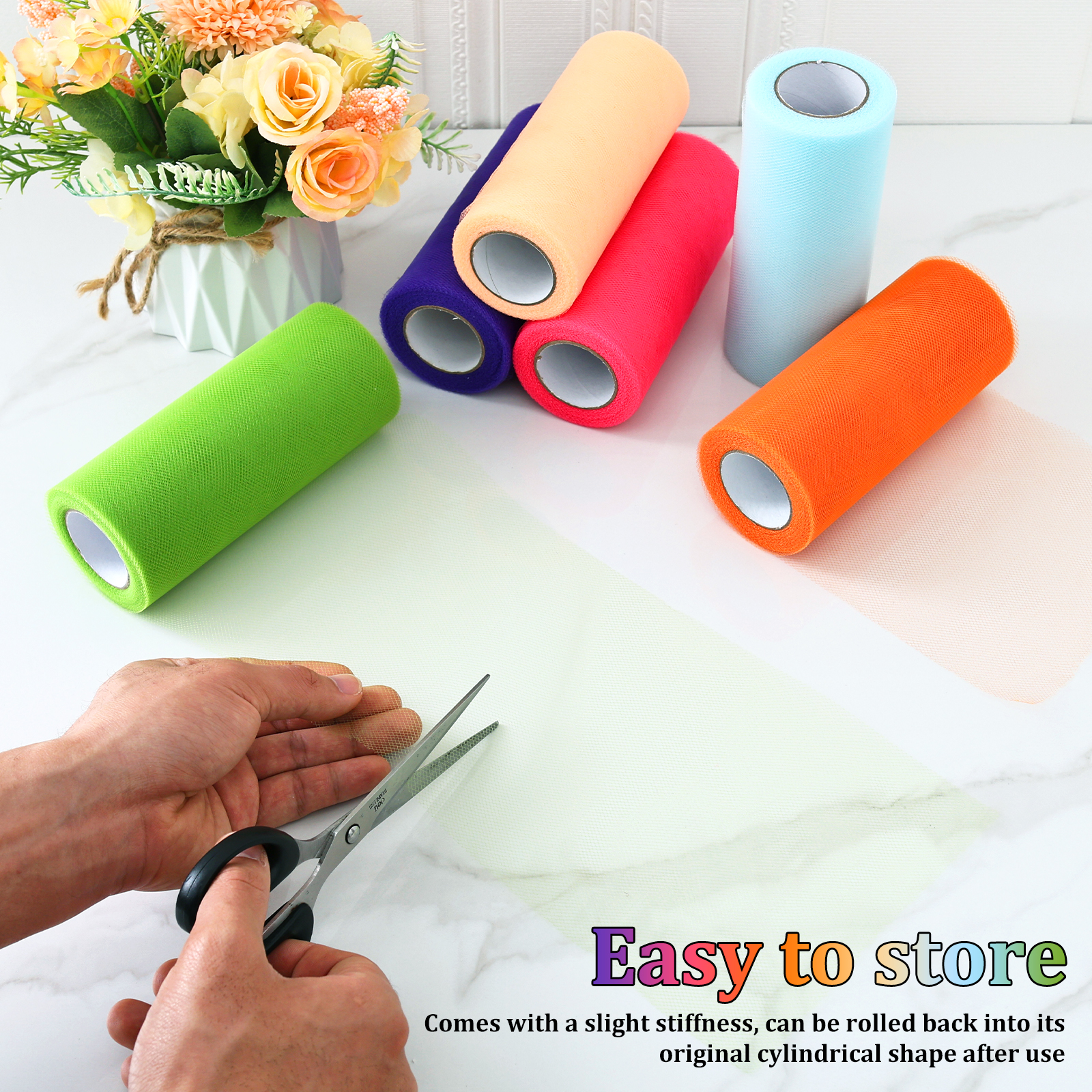 6 Colours Organza Tulle Fabric - огляд і ціна Organza Ribbon Spool