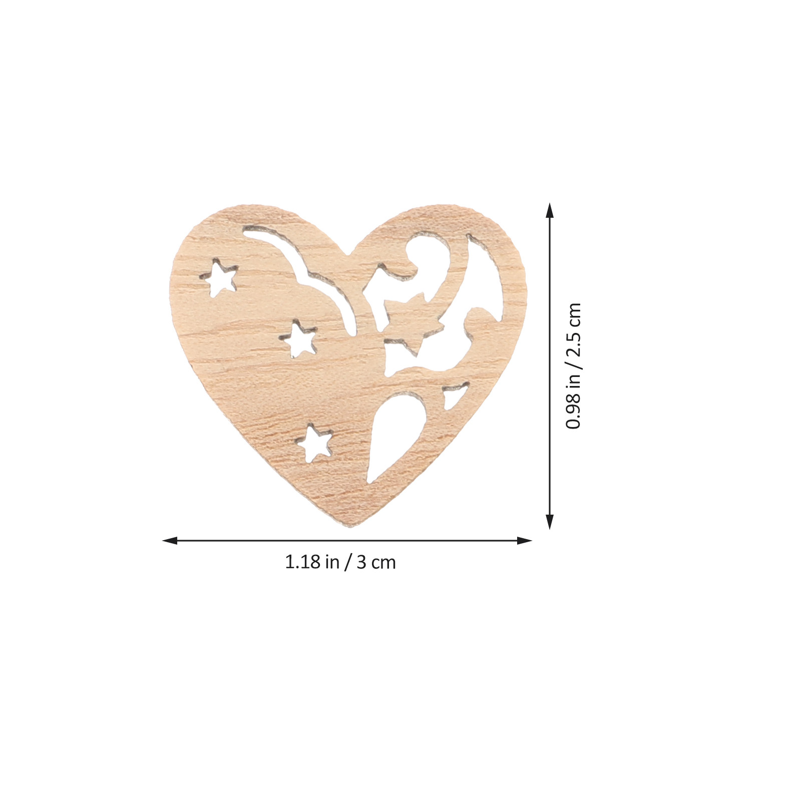 50Pcs Premium Wooden Shapes Cu - огляд і ціна Christmas Craft Embellishment