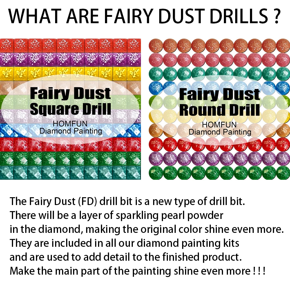 HOMFUN Fairy Dust AB Full diam - огляд і ціна Craft Embellishment Storage
