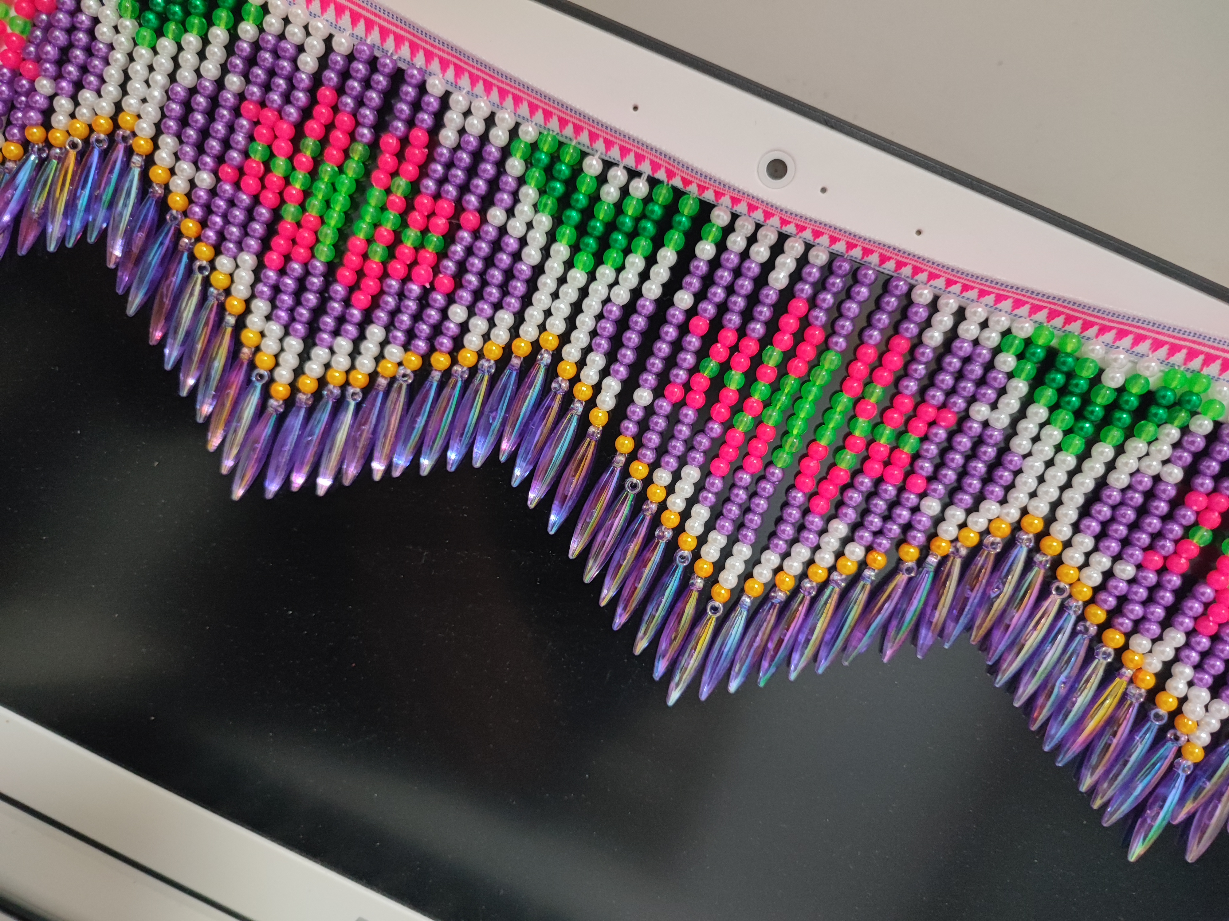 10cm Wide Purple Daisy Pattern - огляд і ціна Beaded Trim Fringe