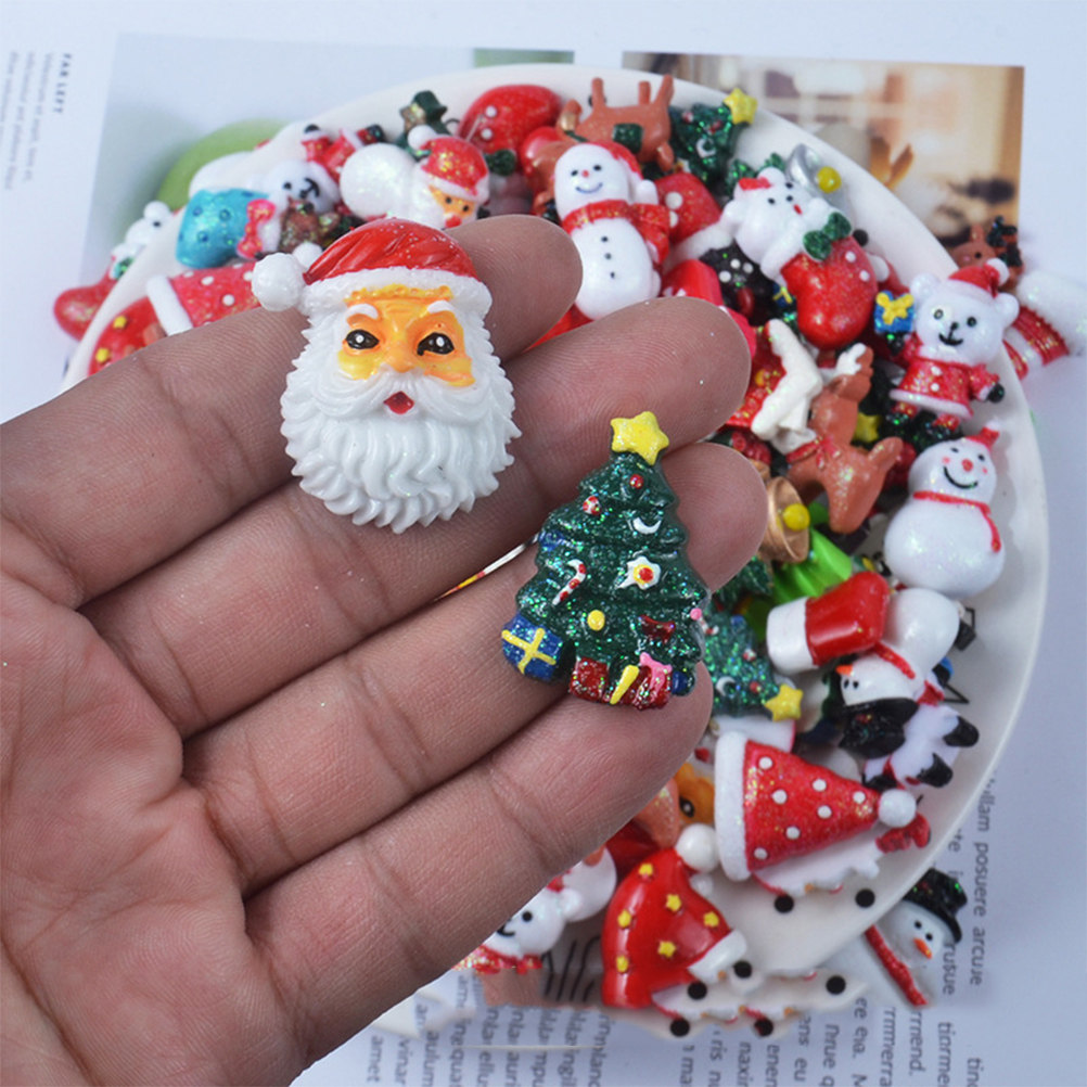 50pcs Resin DIY Accessories Ch - огляд і ціна Christmas Craft Embellishment
