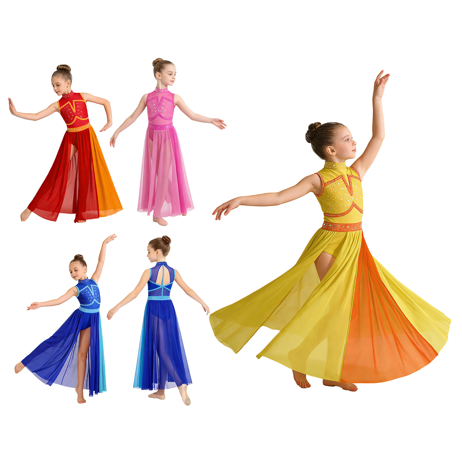Kids Girls Modern Lyrical Danc - огляд і ціна Rhinestone Banding Trim