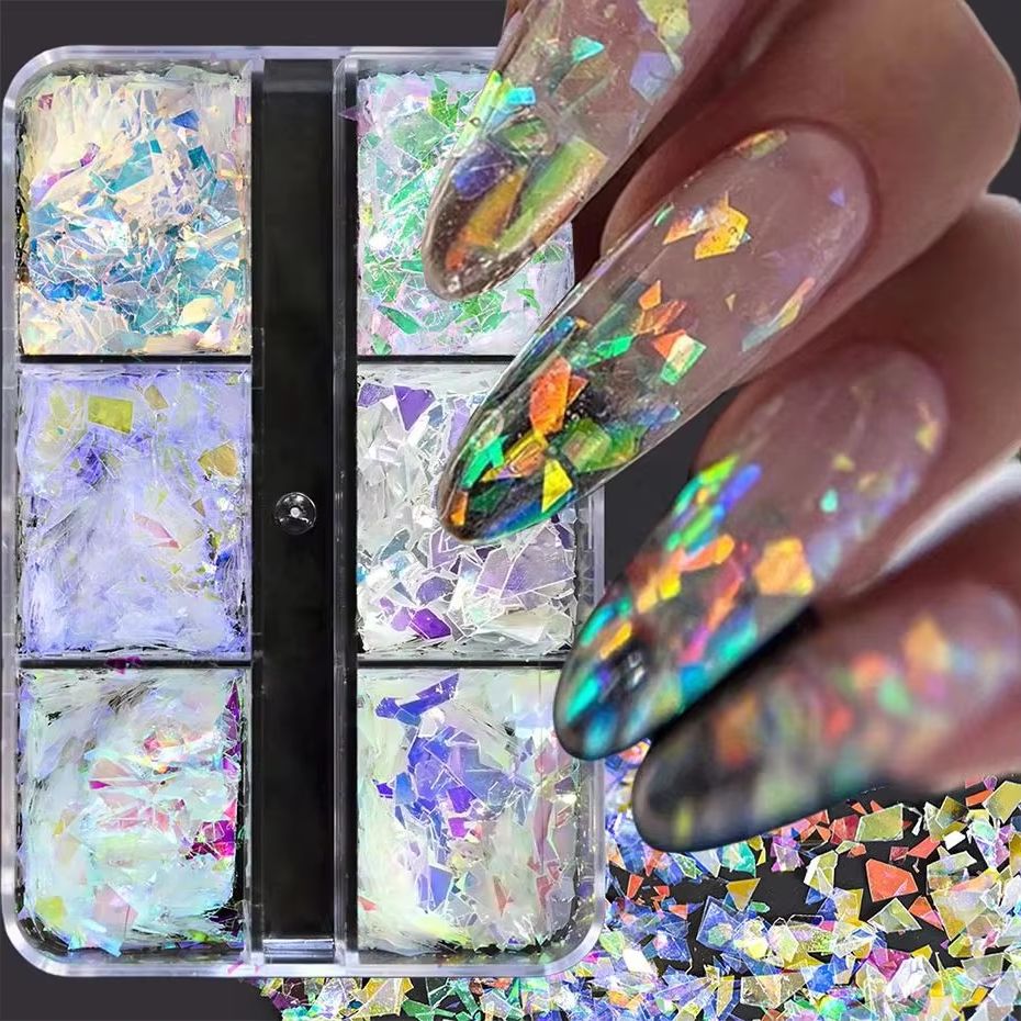 6Grids Shiny Iridescent Mermai - огляд і ціна Glitter Vinyl Roll