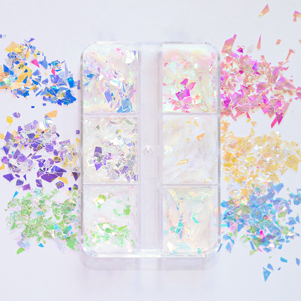 6Grids Shiny Iridescent Mermai - огляд і ціна Glitter Vinyl Roll