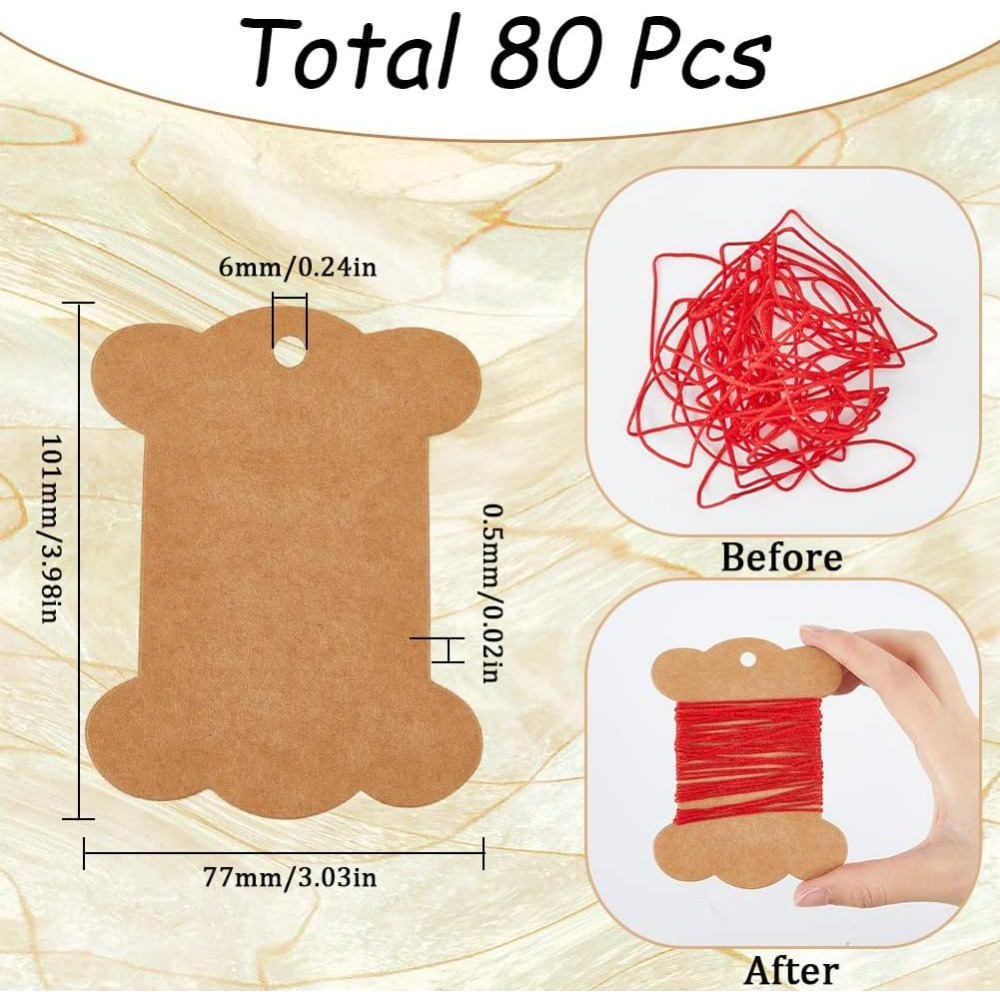80Pcs Embroidery Thread Cardbo - огляд і ціна Organza Ribbon Spool