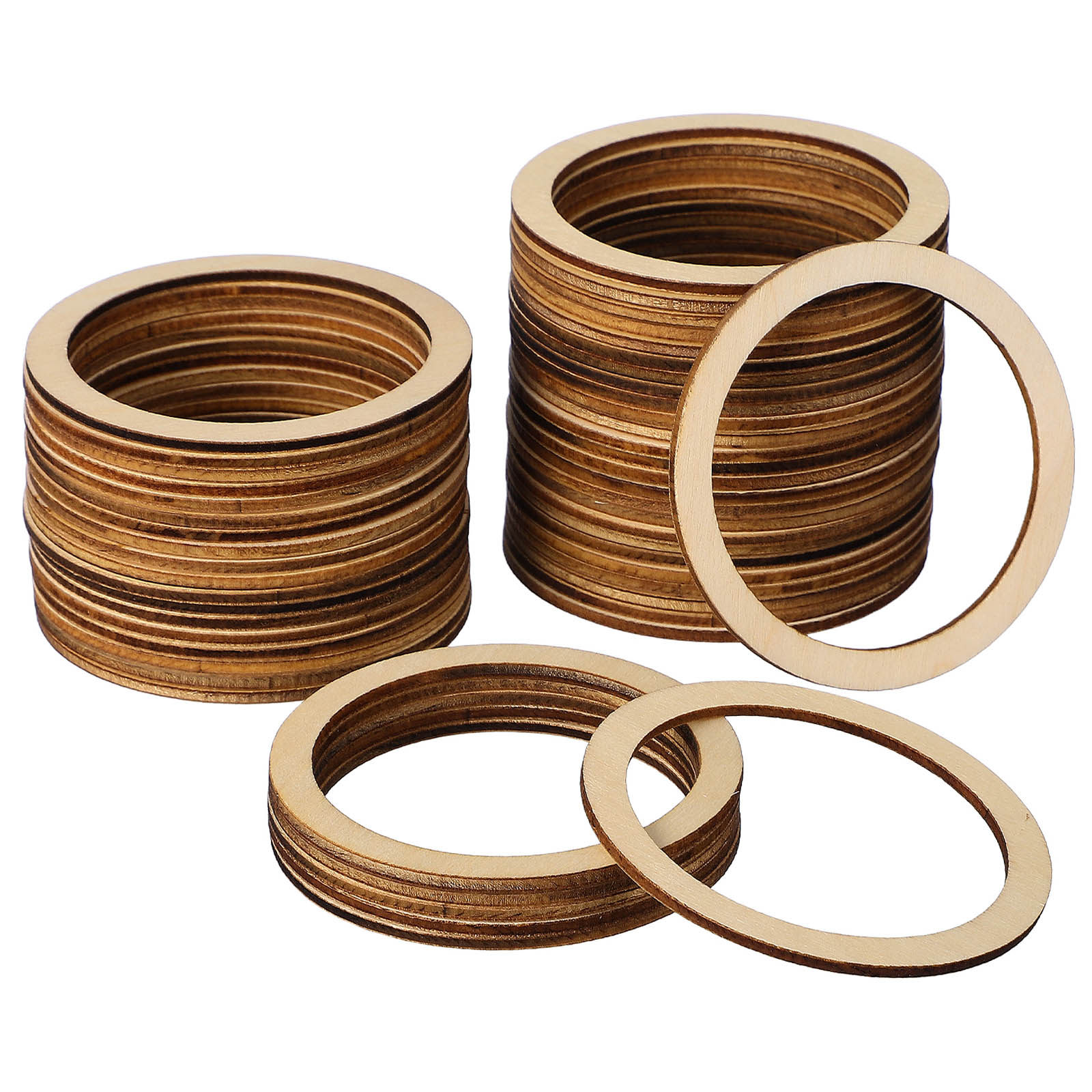 50Pcs Round Wooden Circle Embe - огляд і ціна Christmas Craft Embellishment