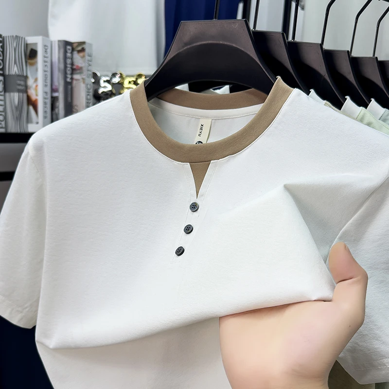 Mens Short Sleeve Henley Neck  - огляд і ціна Embellish Knit