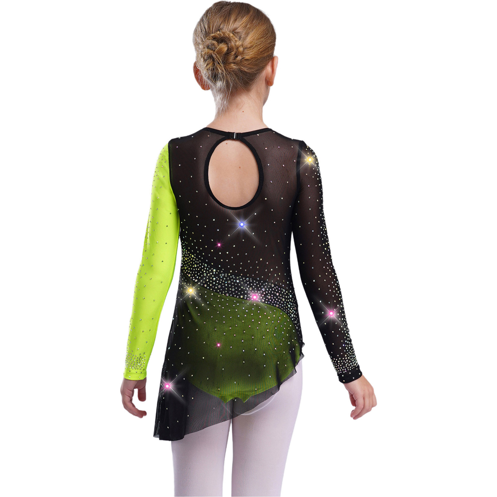 Kids Girls Ballet Leotard Dres - огляд і ціна Rhinestone Banding Trim