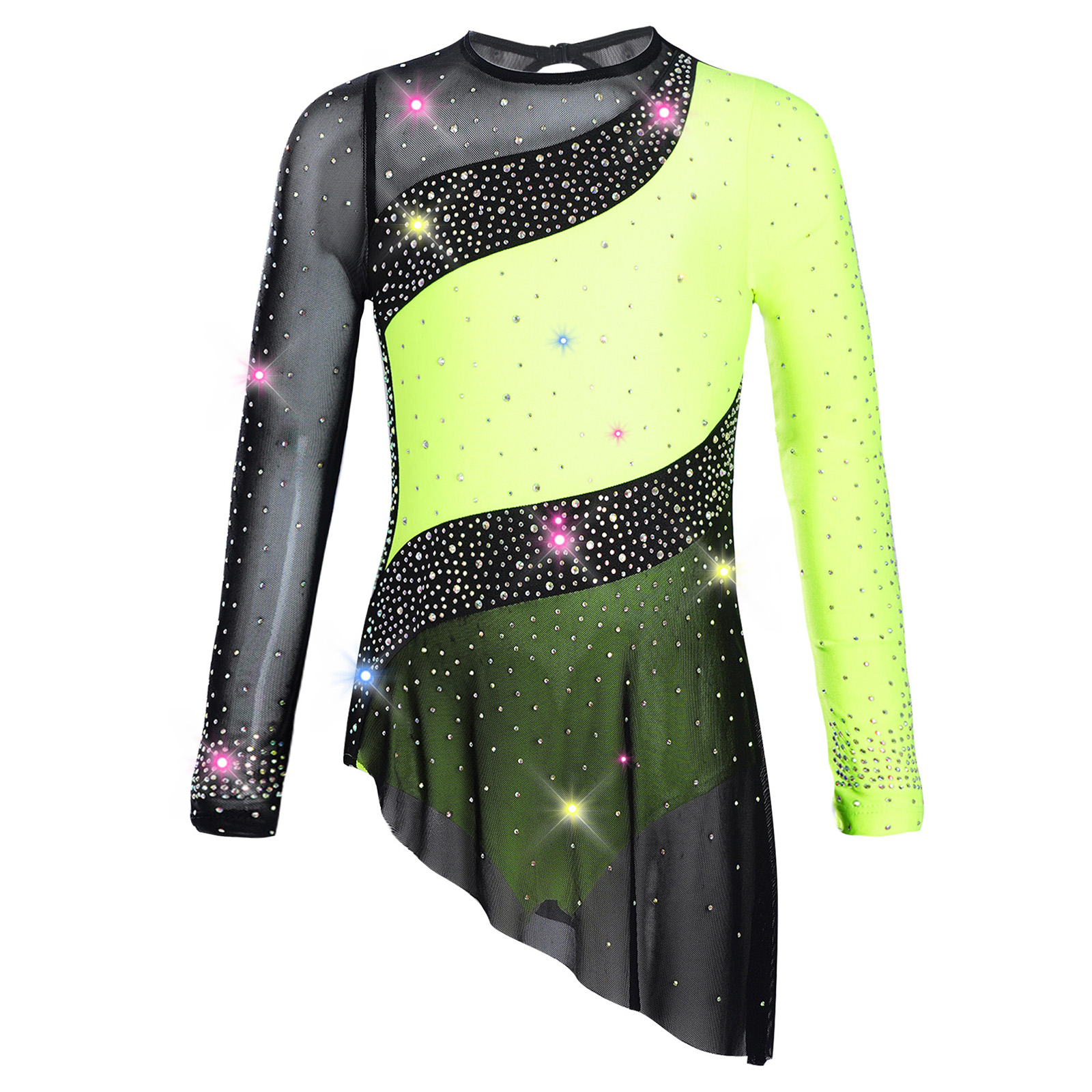 Kids Girls Ballet Leotard Dres - огляд і ціна Rhinestone Banding Trim