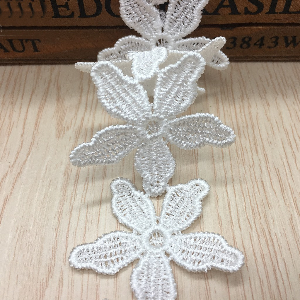 Embroidered Five-leaf Flower O - огляд і ціна Lace Ribbon Trim