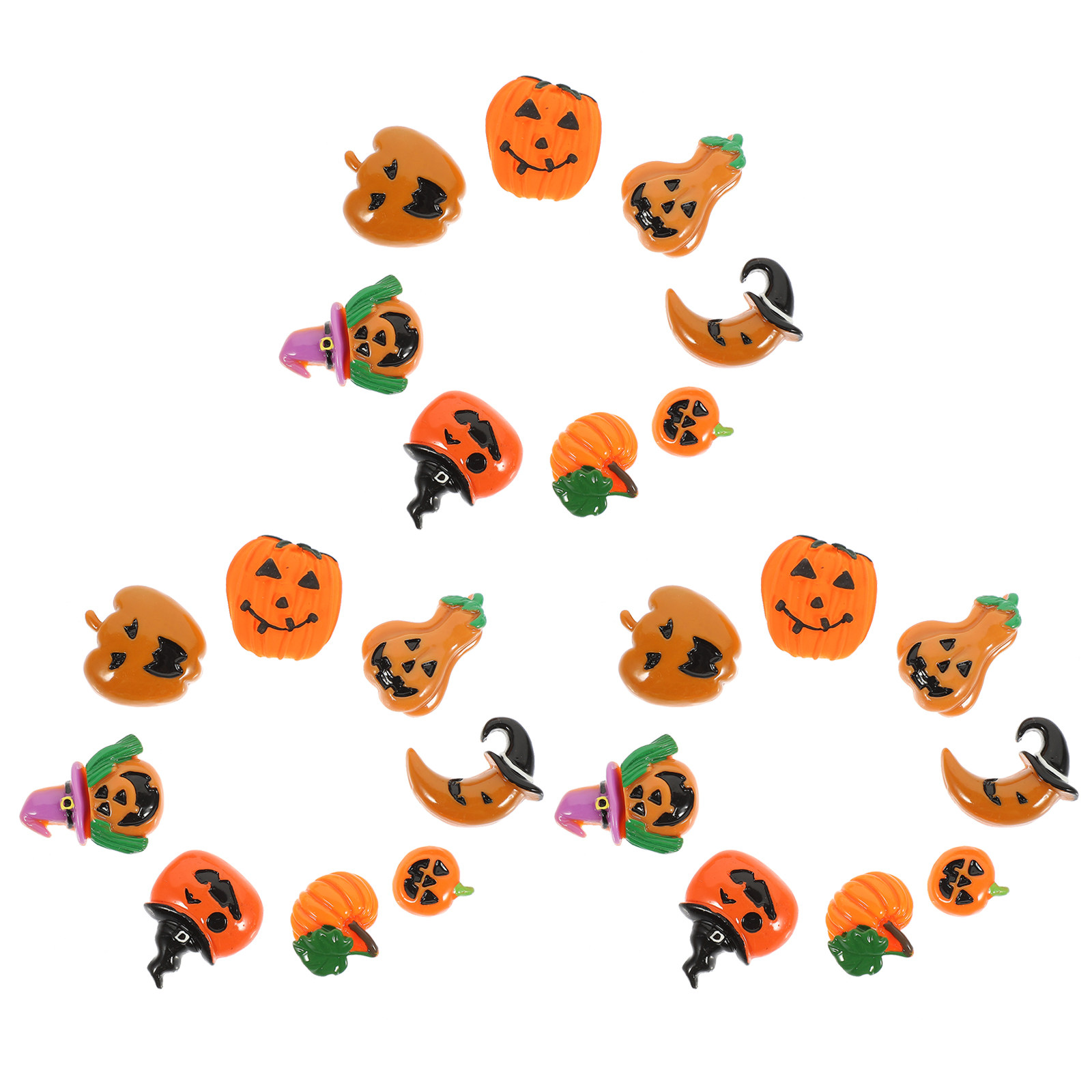 24Pcs Resin Halloween Pumpkin  - огляд і ціна Embellishment Crafts