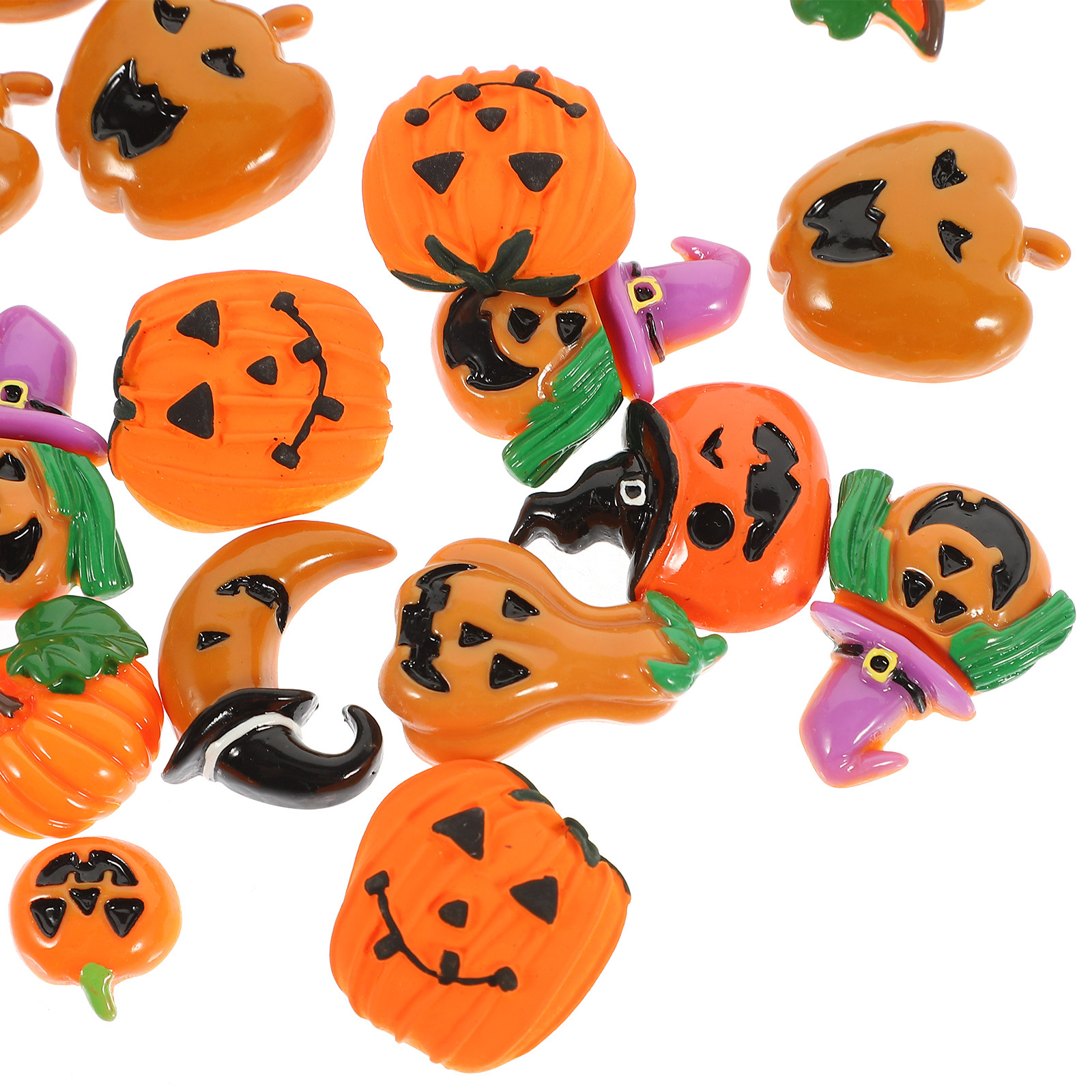 24Pcs Resin Halloween Pumpkin  - огляд і ціна Embellishment Crafts