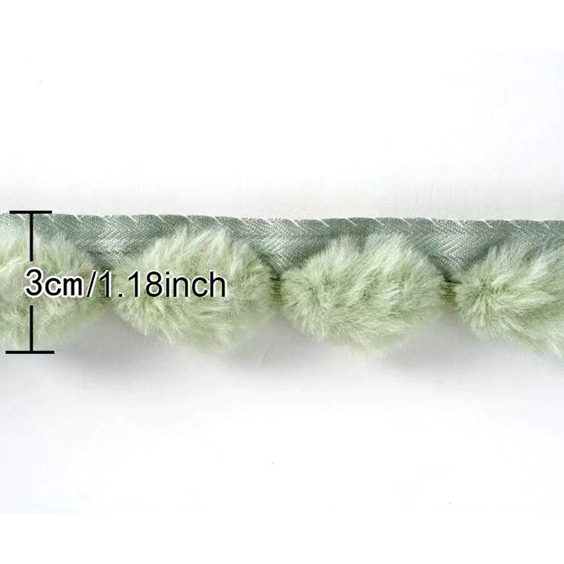 3cm Faux Rabbit Fur Pom Pom Ba - огляд і ціна Lace Ribbon Trim