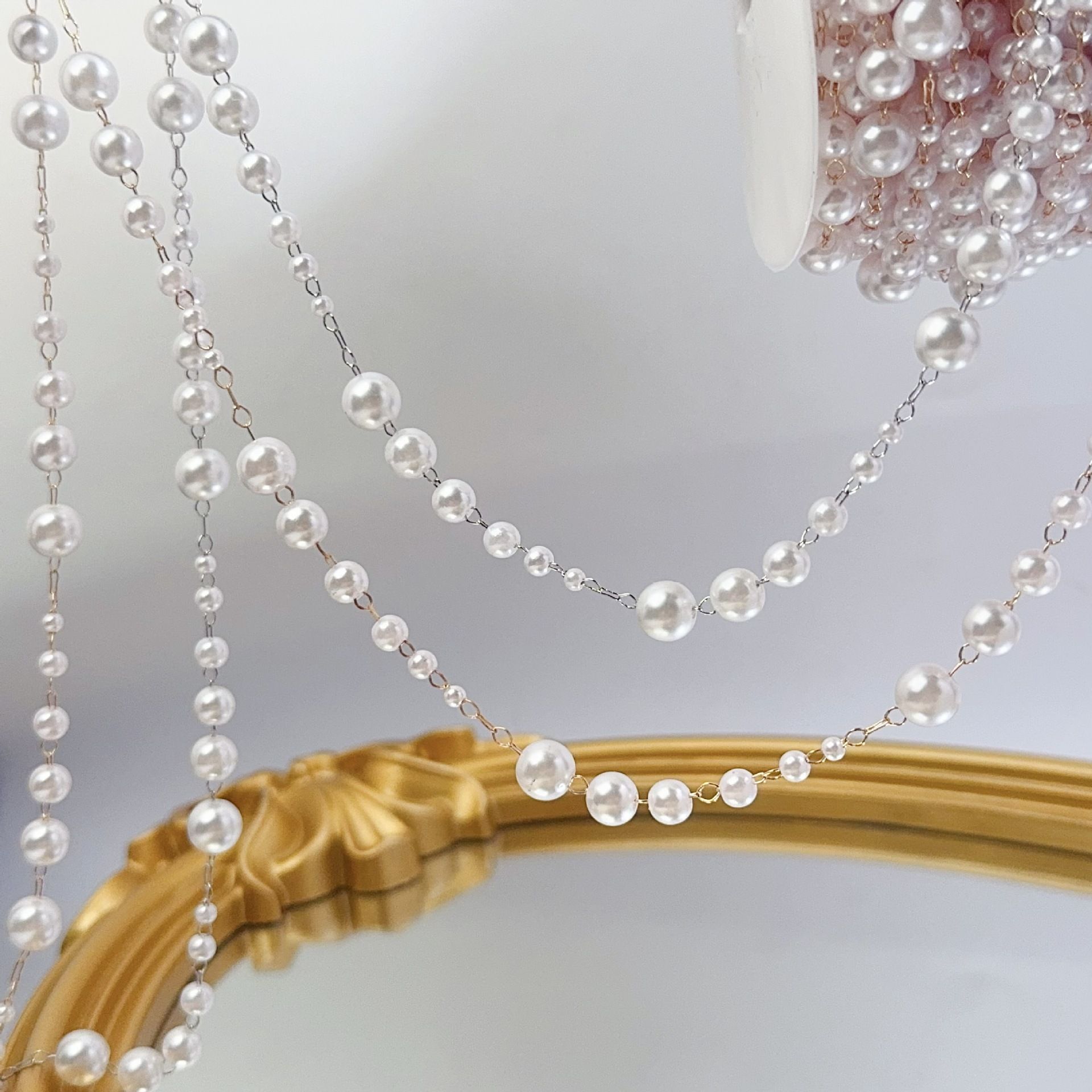3-8mm Pearl Copper Chain, Anci - огляд і ціна Beaded Trim Fringe