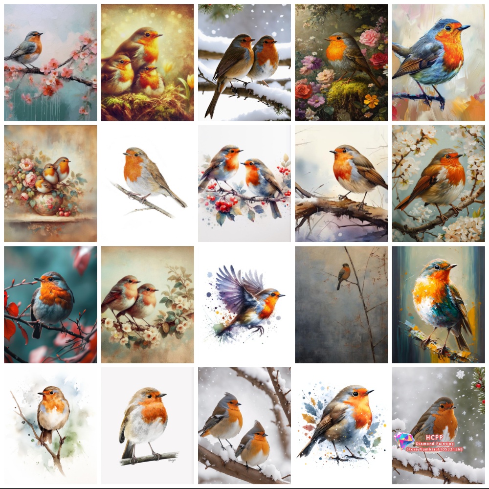 unframe Robin Bird Cute Robin  - огляд і ціна Embroidery Embellishments