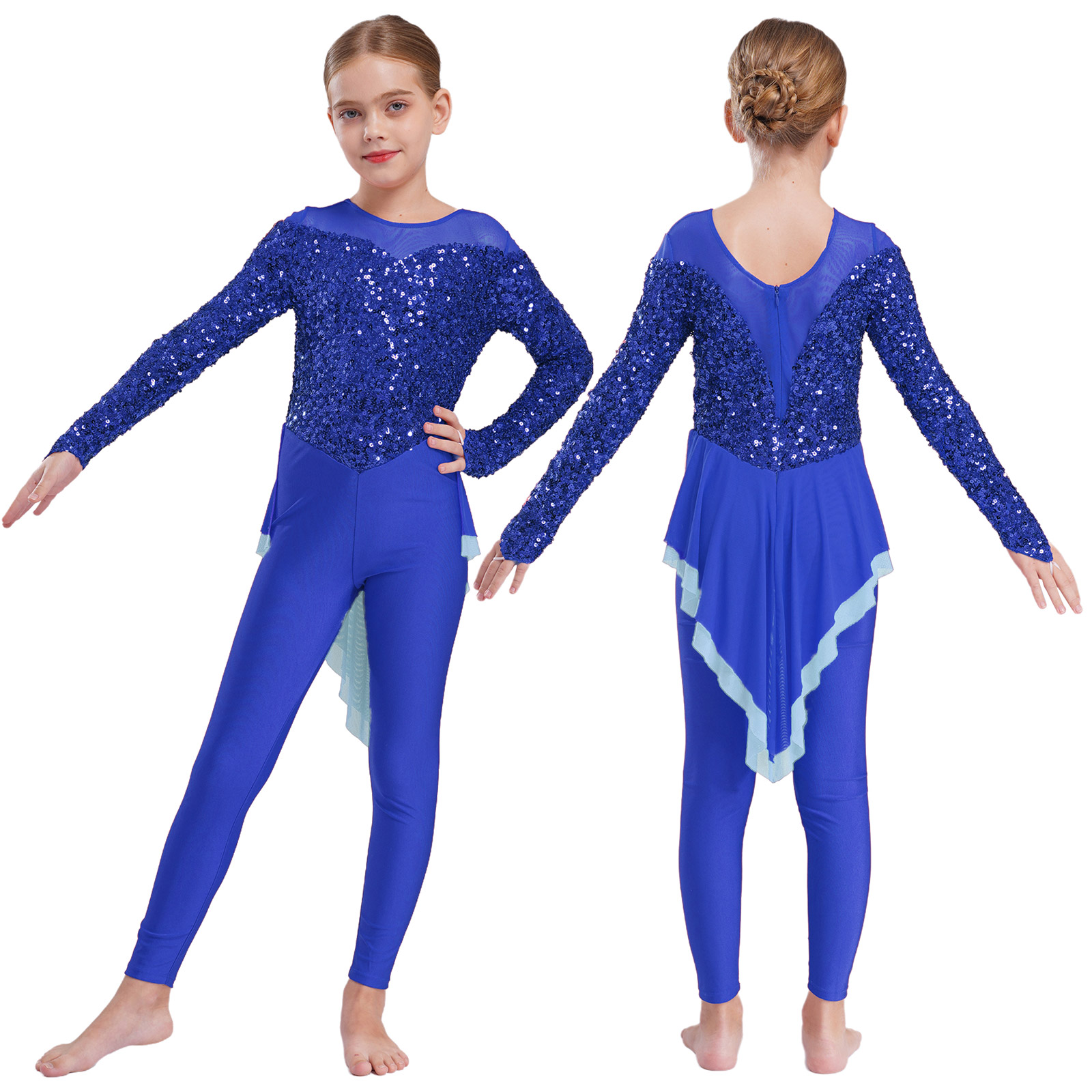 Kids Girls Ballet Dance Jumpsu - огляд і ціна Rhinestone Banding Trim